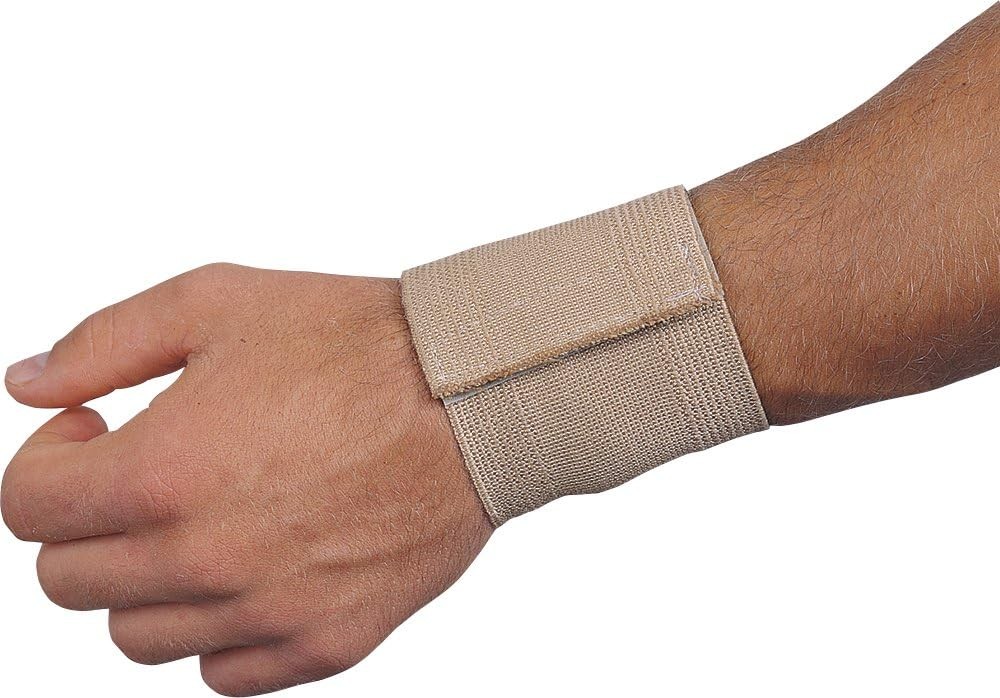 Wrist Support Wrap Elastic Wrist Brace with Loop Beige One Size Pack of 1