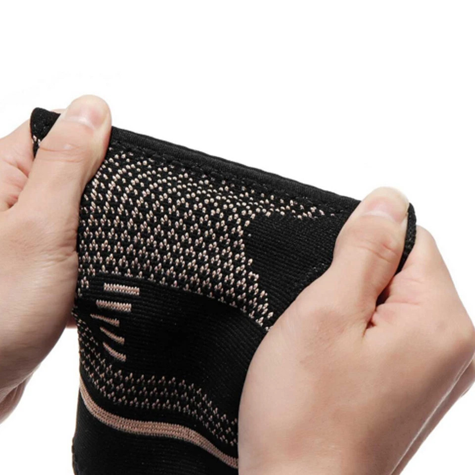 1/2x Copper Wrist Compression Sleeves Elastic Wrist Support Sleeve Wrist Brace