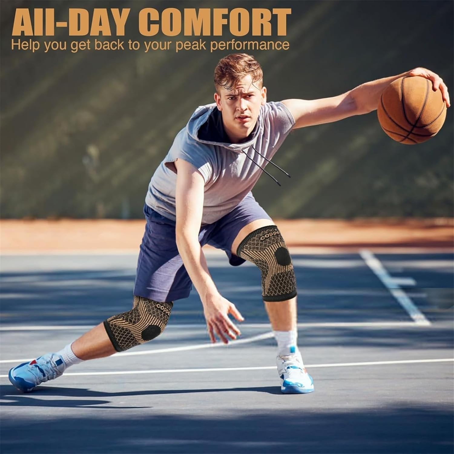 Innovative Large Compression Knee Sleeve – Alleviate Pain for Active Lifestyles