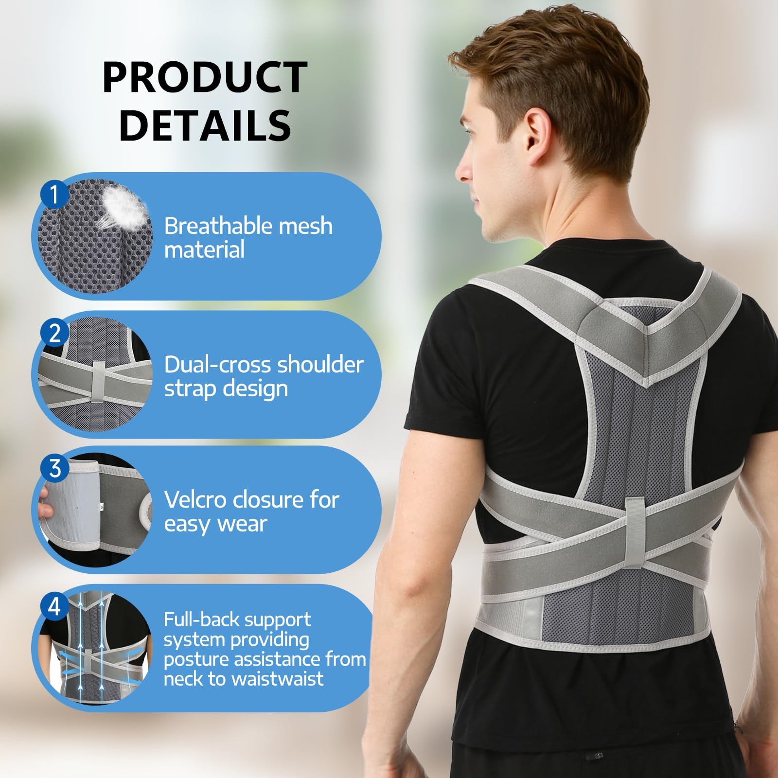 Posture Corrector, Back Posture Corrector for Men and , Adjustable Shoulder B…