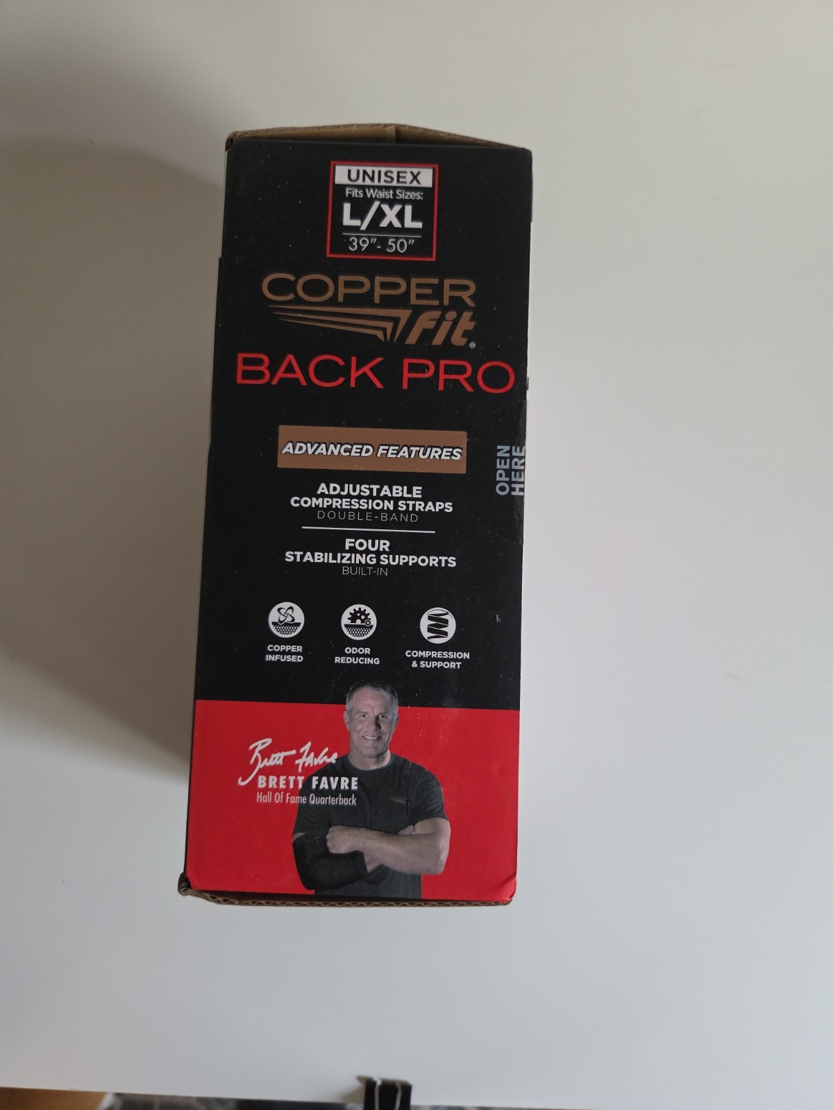 Copper Fit Black Back Pro Compression & Support Adjustable Straps L / XL NEW