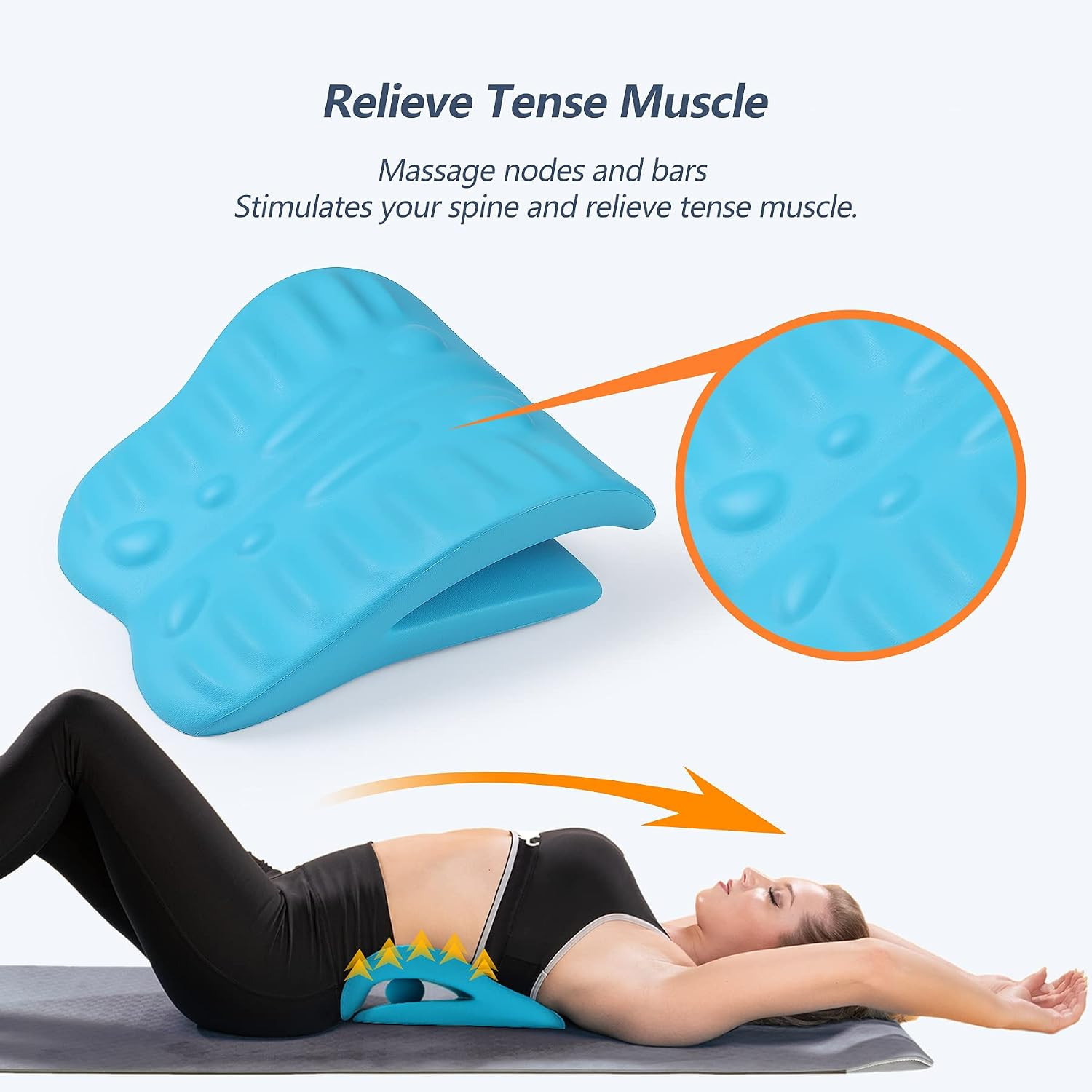 Back Stretcher for Back Pain Relief, Back Stretching Cushion, Chronic Lumbar Sup