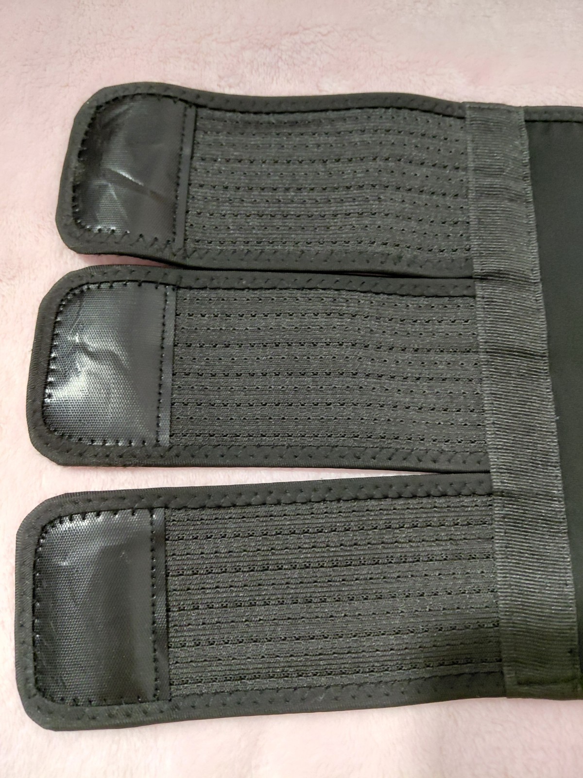 Black Lumbar Support Belt Back Brace S/M Adjustable Compression Stabilization