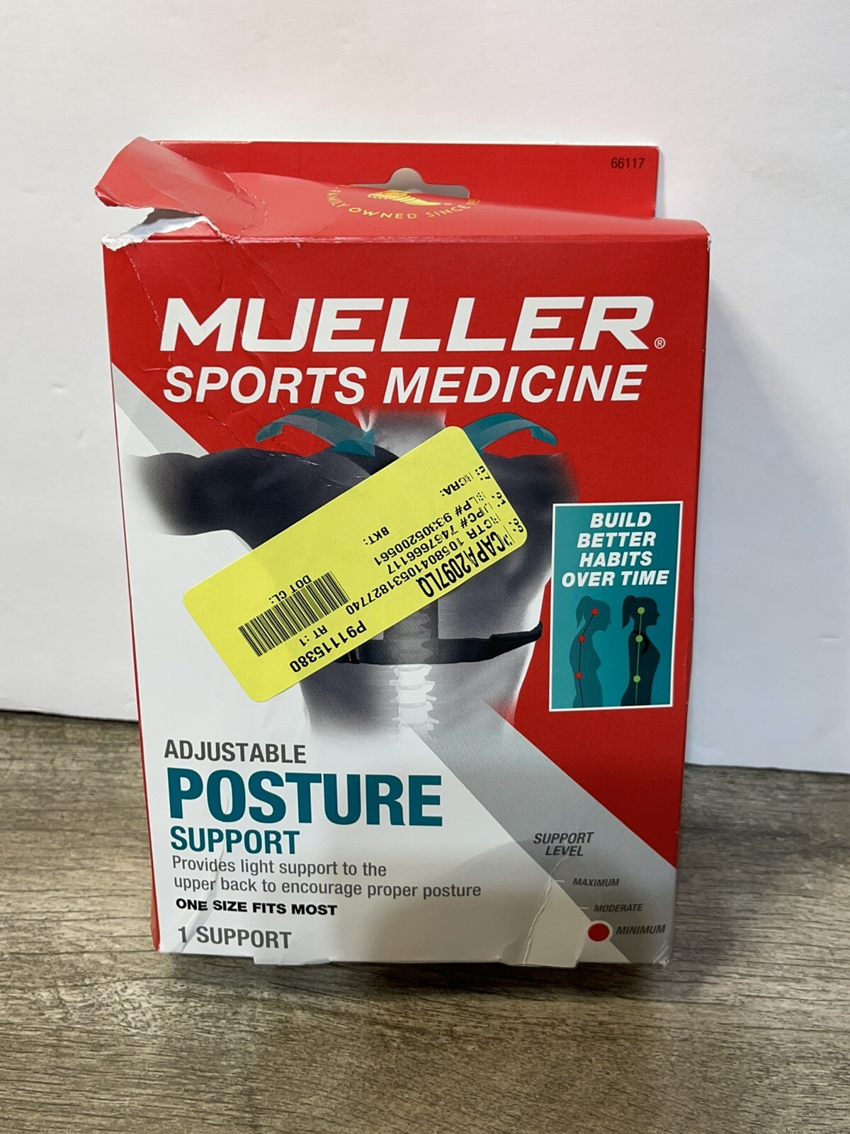 Mueller Sports Medicine Adjustable Posture Support,, New Damaged Box