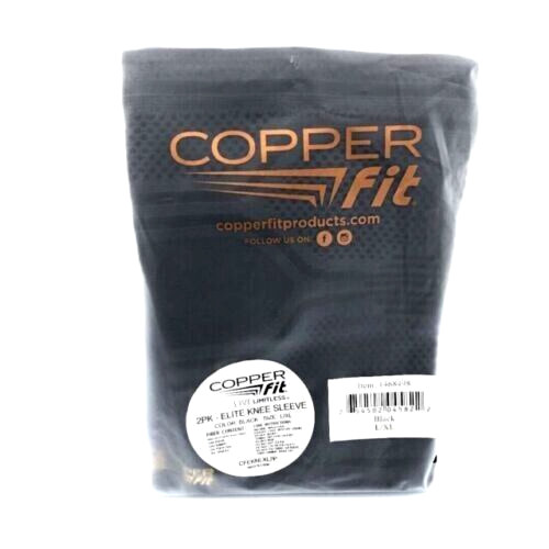 NIP Copper Fit Freedom Knee Sleeve 2 Pk, Copper Infused Compression Sleeve. L/XL