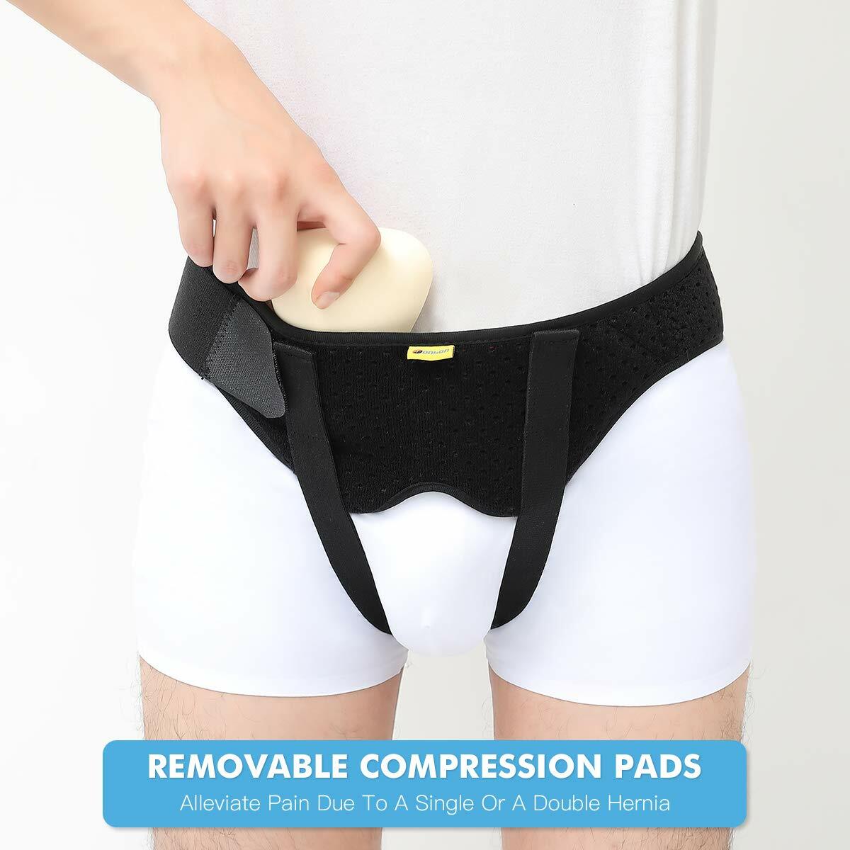 Tenbon Hernia Belt Truss for Single/Double Inguinal or Sports Hernia Support LRG