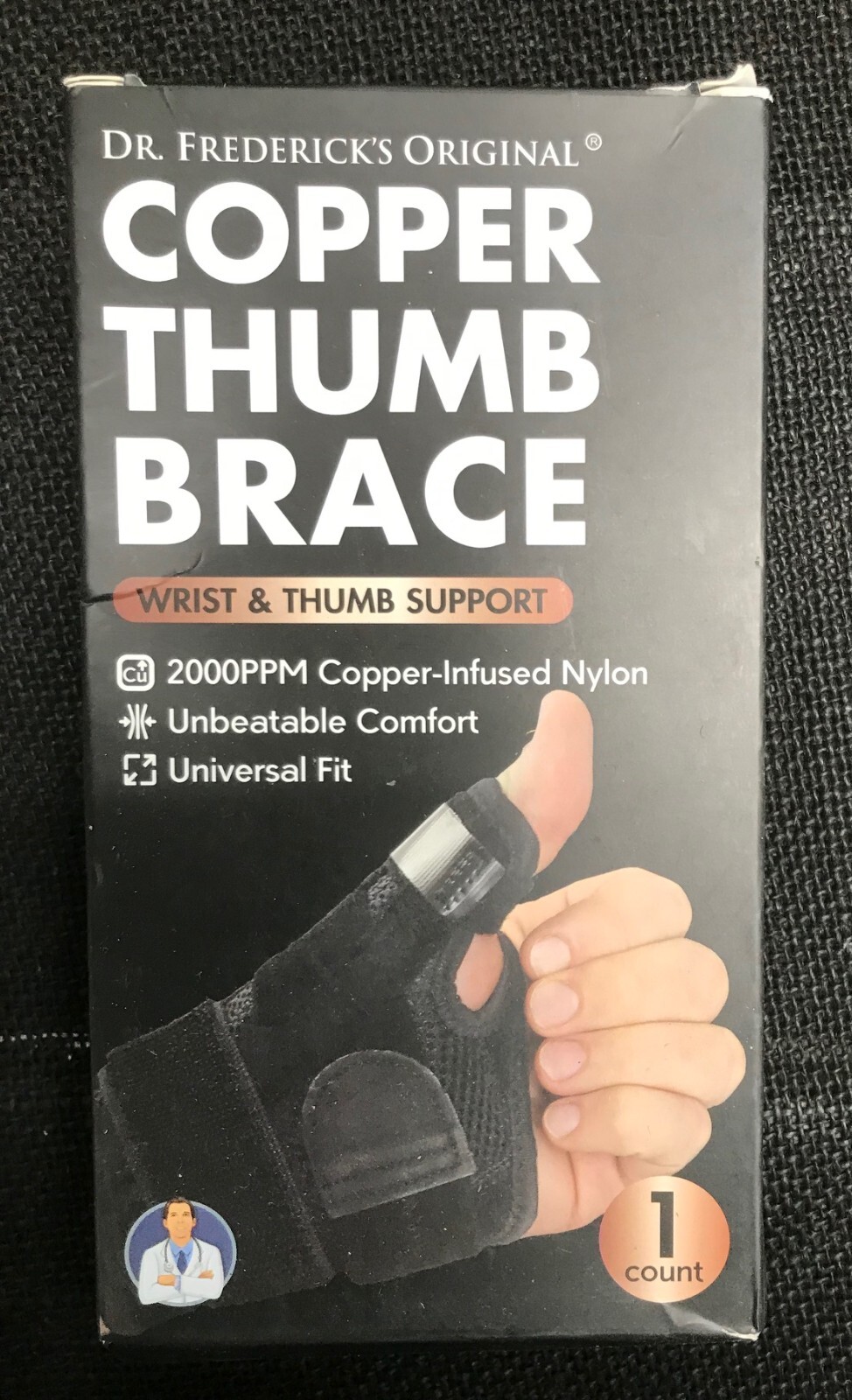 Copper Thumb Brace Dr. Frederick’s Original Wrist & Thumb Support NEW