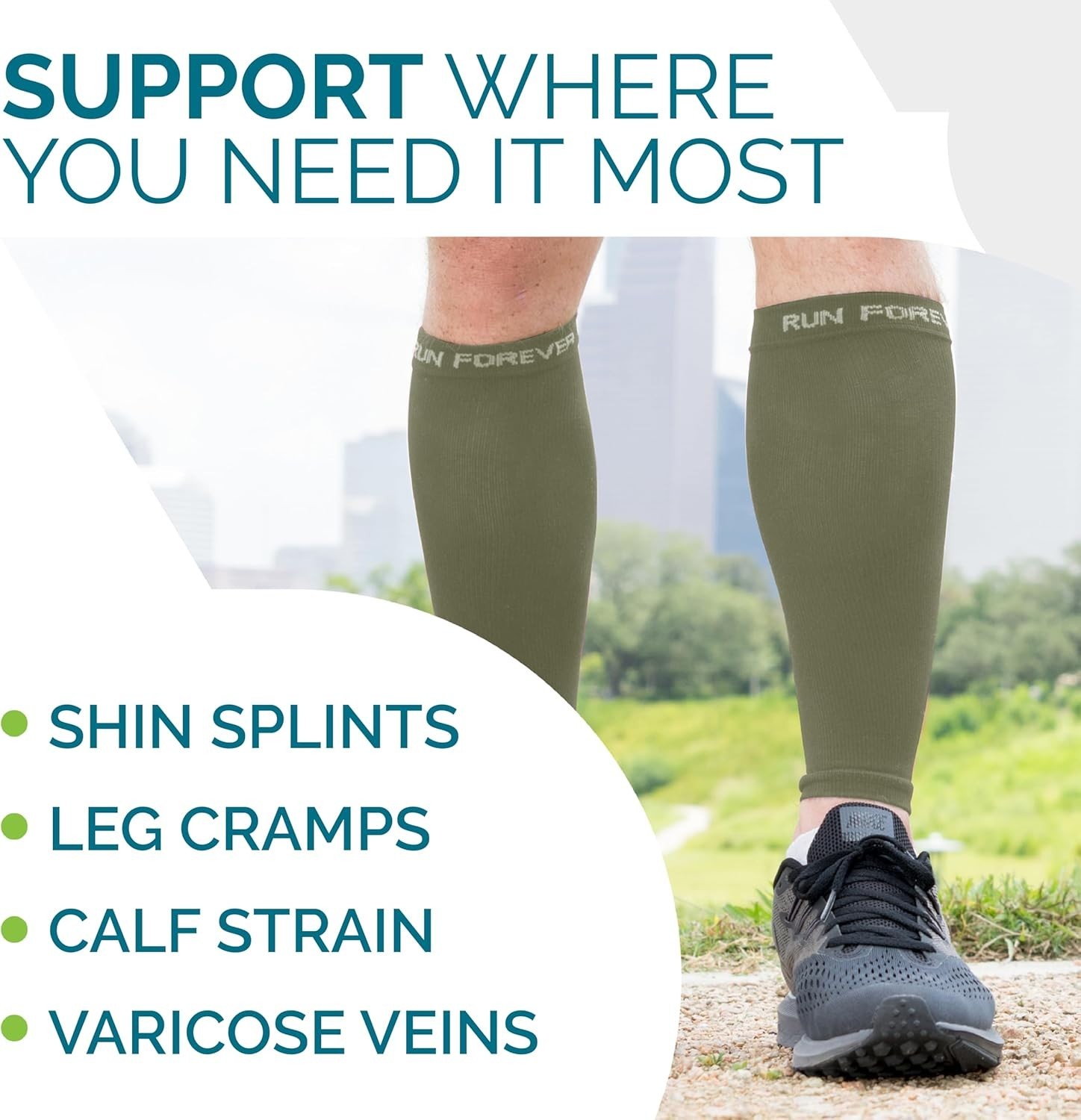 Professional Calf Compression Sleeves – Durable Support for Runners and Athletes