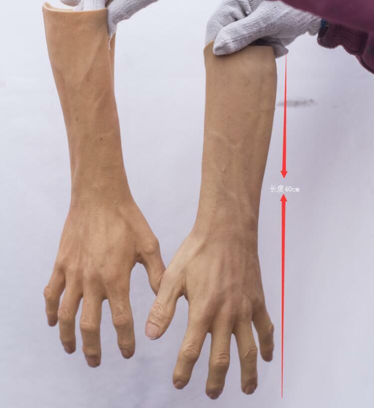 Silicone Prosthesis Hand Sleeve Highly Simulated Skin Artificial Arm Cover Scars