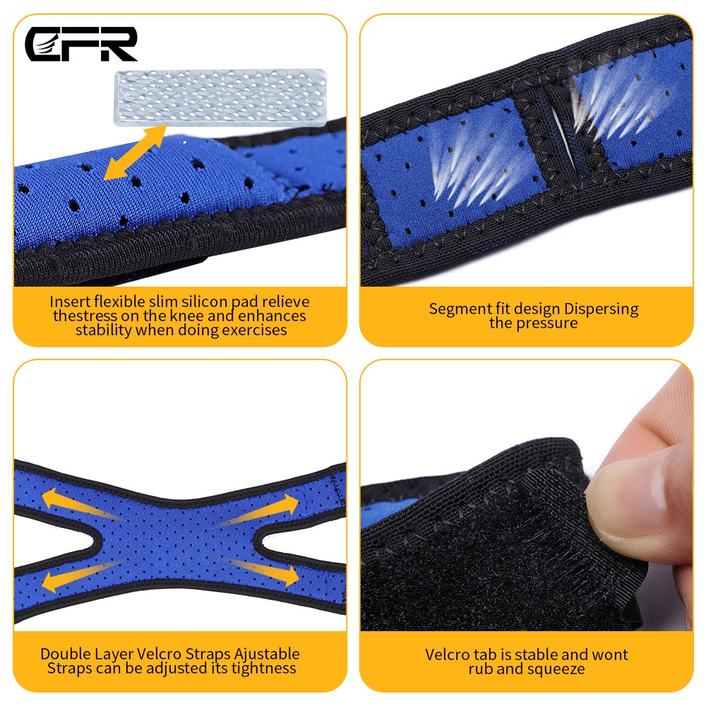 CFR Double Patella Knee Brace Adjustable Knee Support Sports Guard Compression