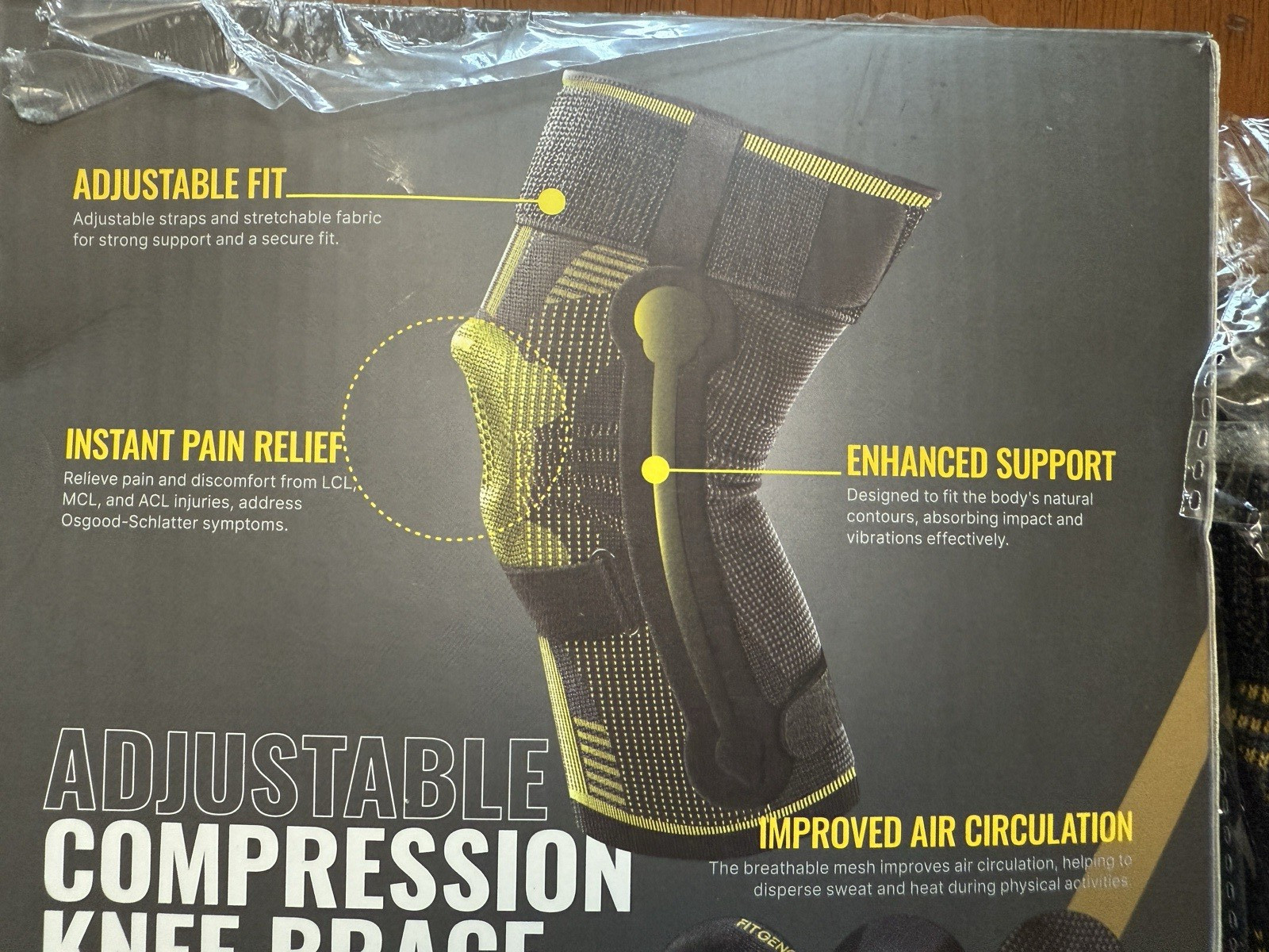 FIT GENO Size M Adjustable Compression Knee Brace