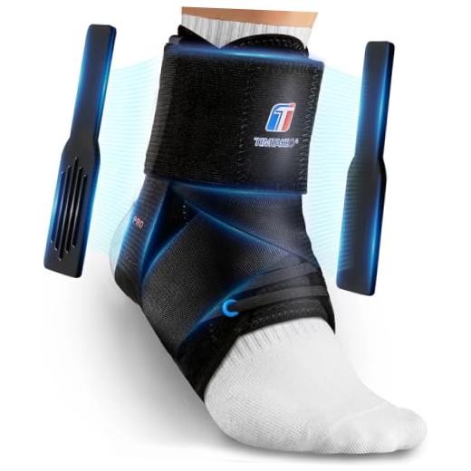 Quick Lace Up Ankle Brace Ankle with Removable Side Small New Black