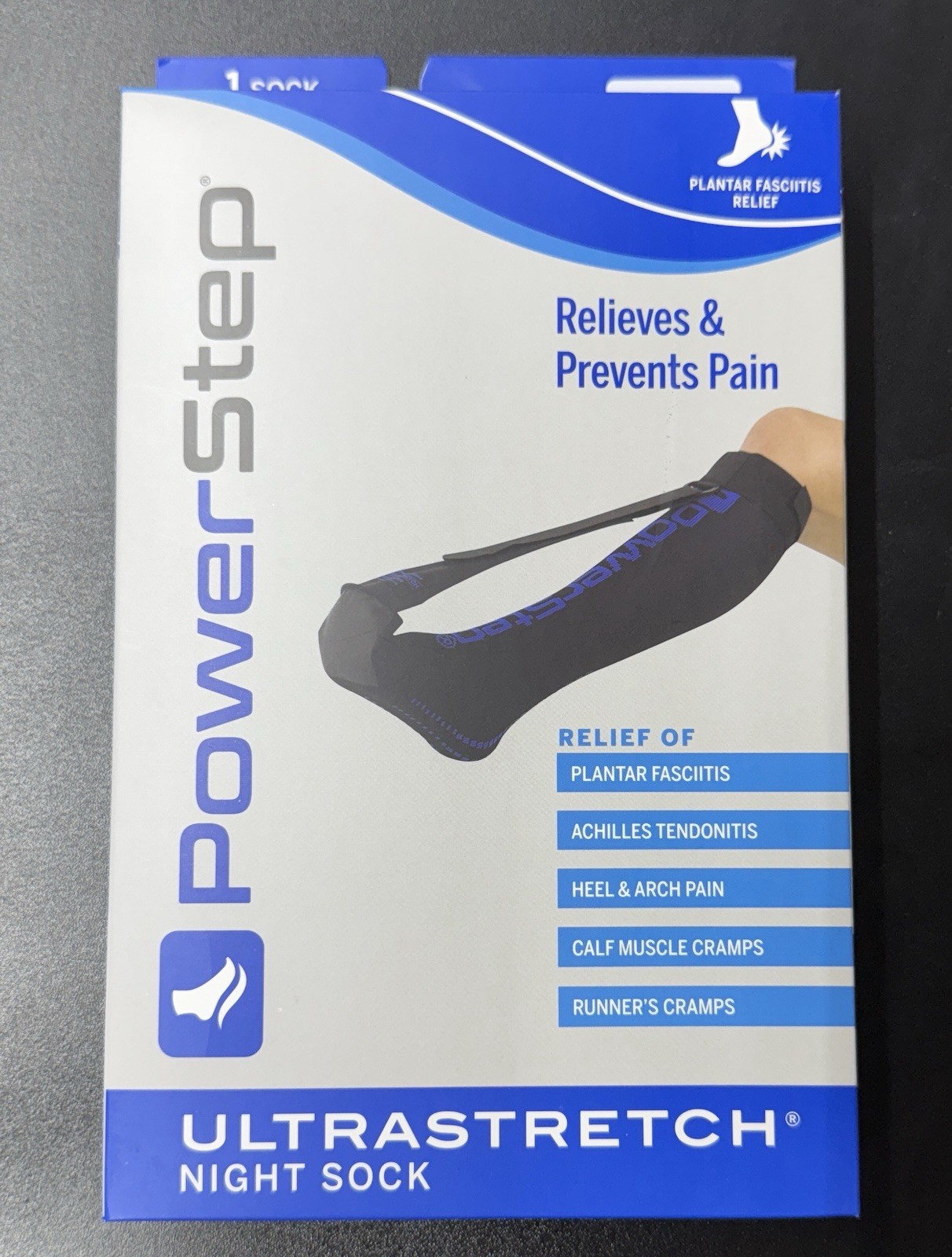 Powerstep Ultrastretch Night Sock (Up to 16” Calf Size) therapeutic ￼