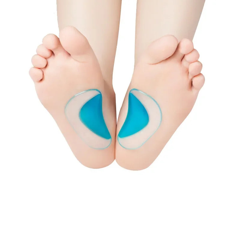 2Pcs/4Pcs Silicone High Heels Arch Support Flat Shoes Insoles Unisex Flatfoot Or