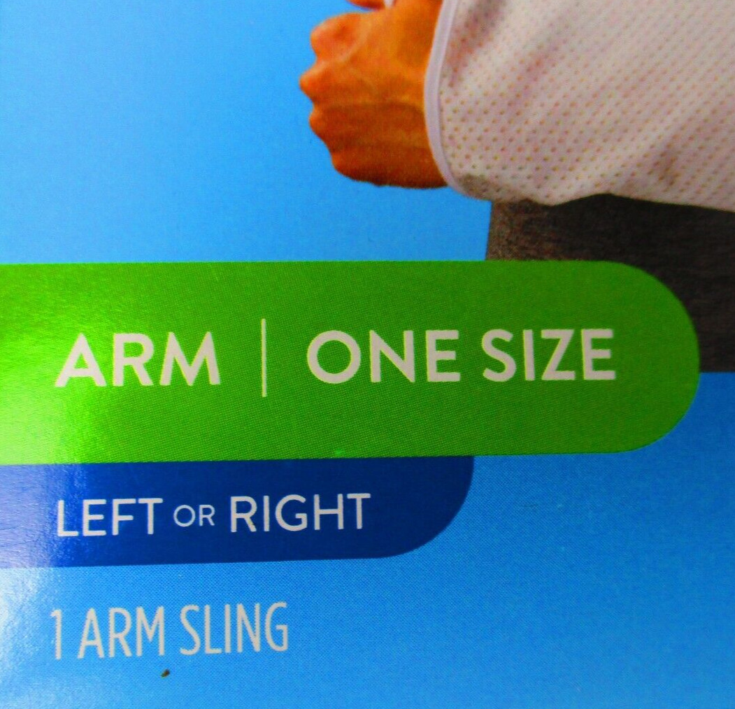 Walgreens Arm Sling w/Thumb Loop One Size Right or Left Adjustable Antimicrobial