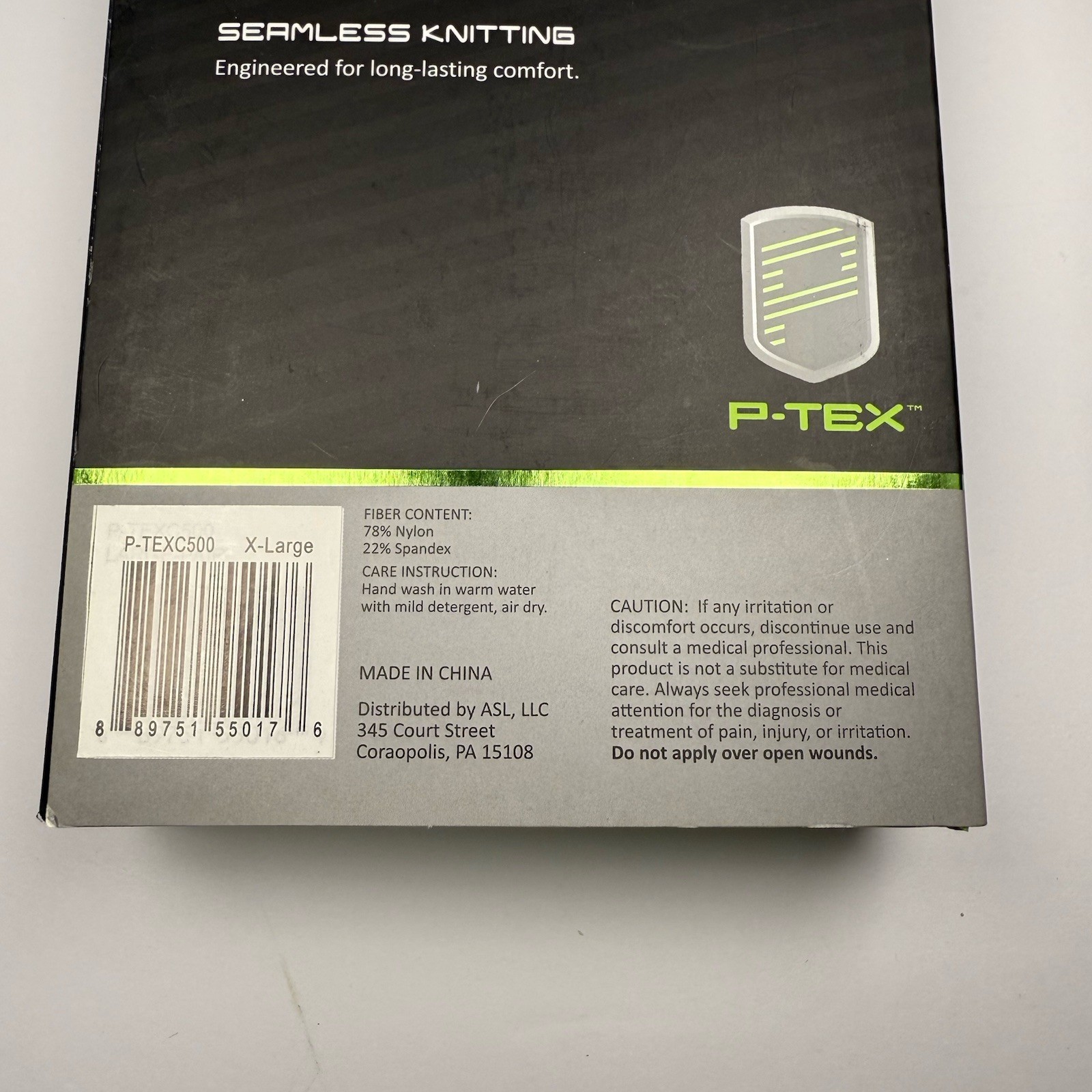 P-Tex Calf Sleeves Pro Knit Compression Black Pair Size S – M – XL New In Box