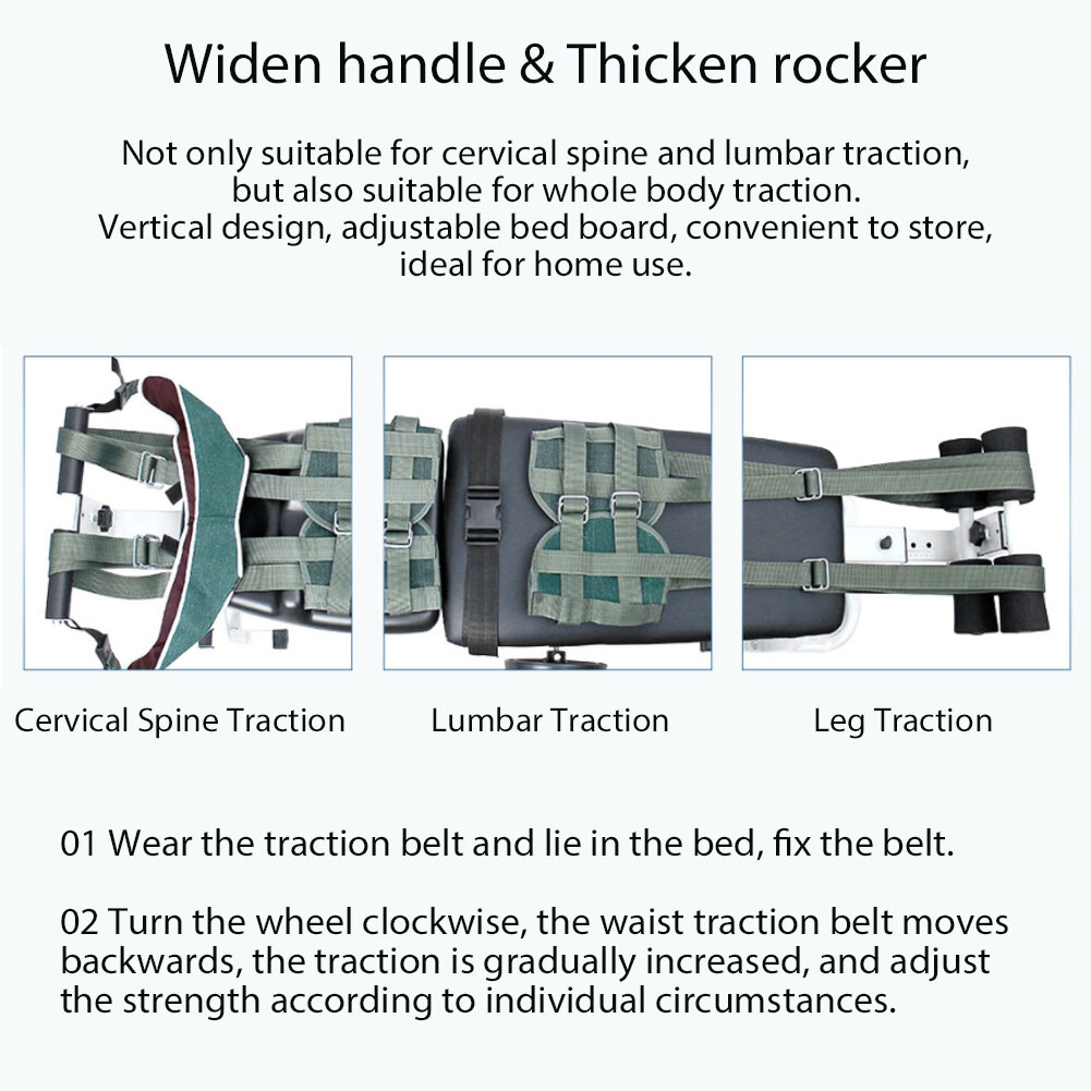 Cervical Spine Lumbar Traction Bed Back Pain Therapy Massage Stretching Table