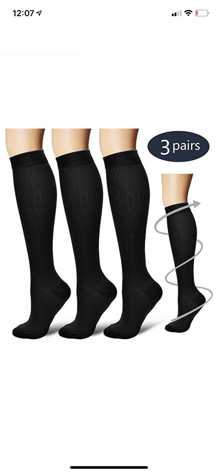 BLUETREE Compression Socks,3 pairs Compression Sock for Women & Men Choose Color