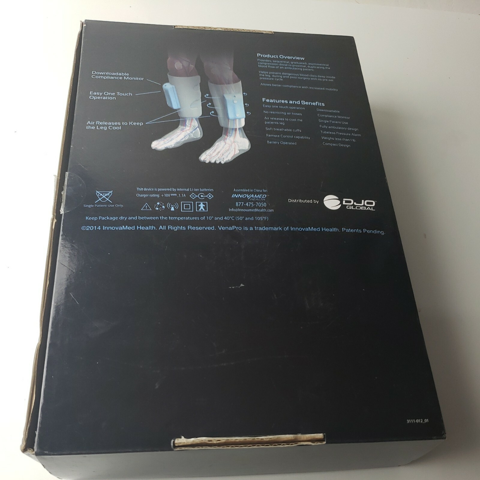 VENAPRO Enhancing Life Through Innovation, BNWOT, DJO Global Therapy Blood Flow
