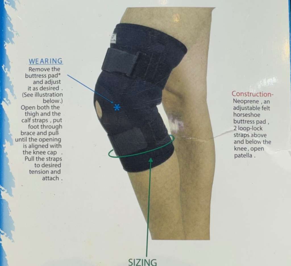 ALEX Neoprene Hinged Knee Brace w/ Adjustable Butress Pad X-Small (12-13″