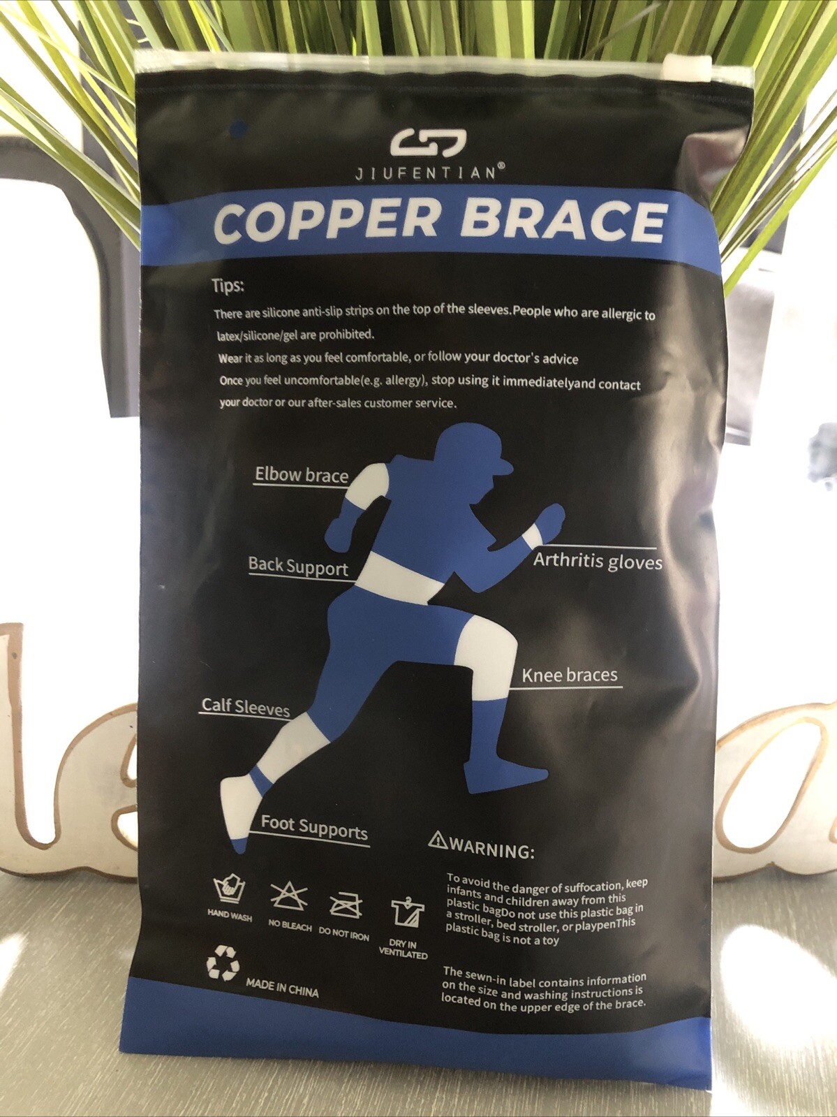 Jiufentian Copper Foot Brace Pure And Healthy – Size L -NEW