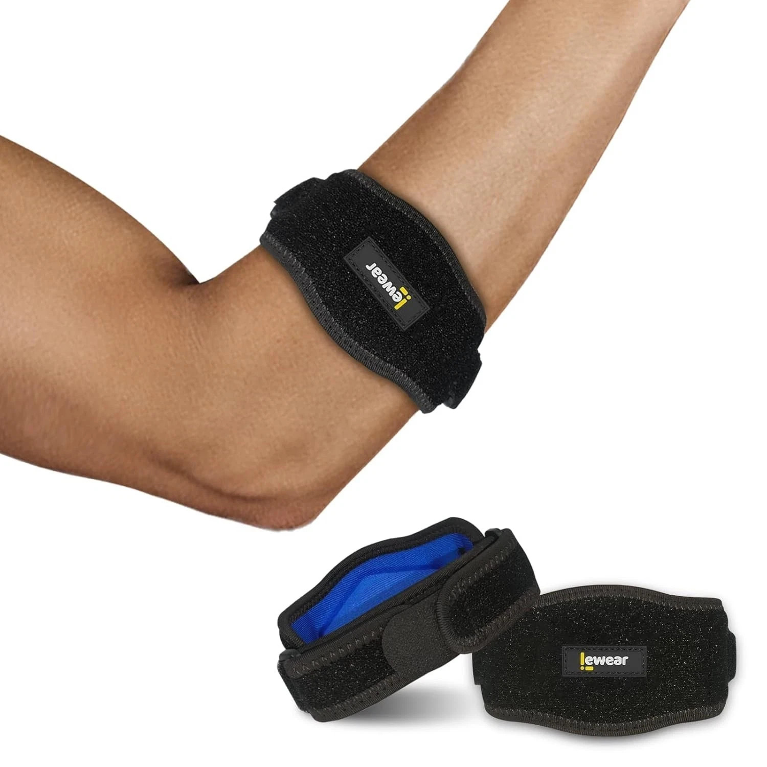 Tennis Golf Elbow Brace Strap 2 Pack Adjustable Forearm Support Band Pain Relief