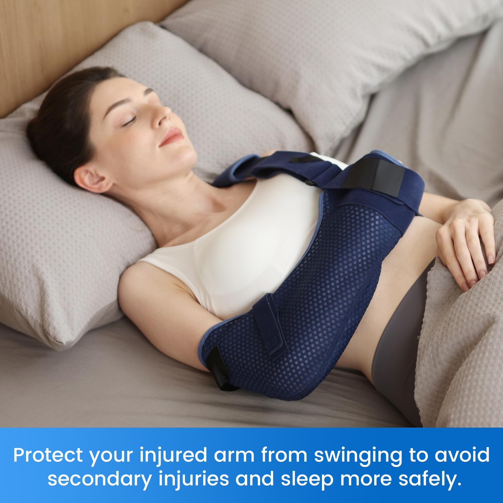 Arm Sling with Waist Strap -Ventilated & Breathable Support Brace for Shoulde…