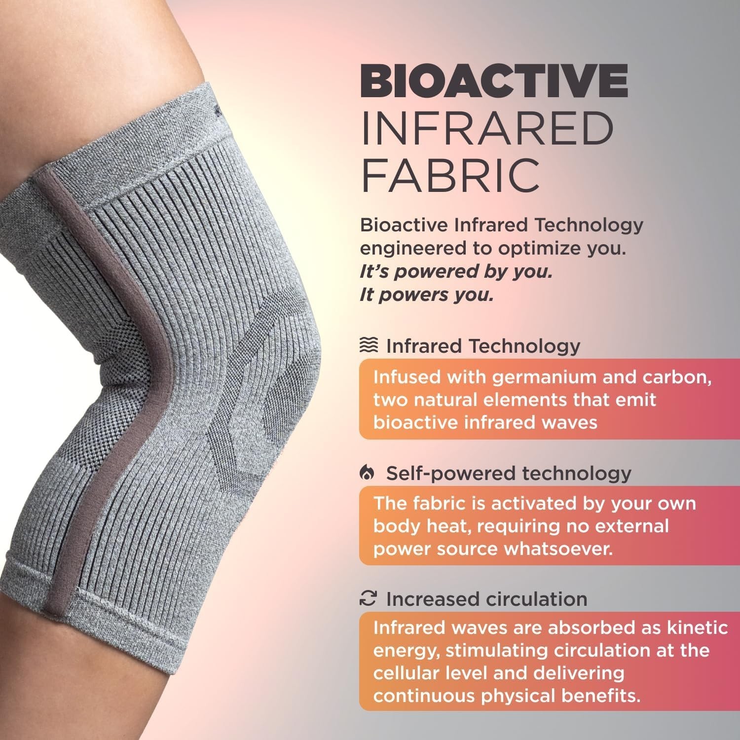 Knee Sleeve Knee Support Brace for Pain Relief Inflammation Circulation Large
