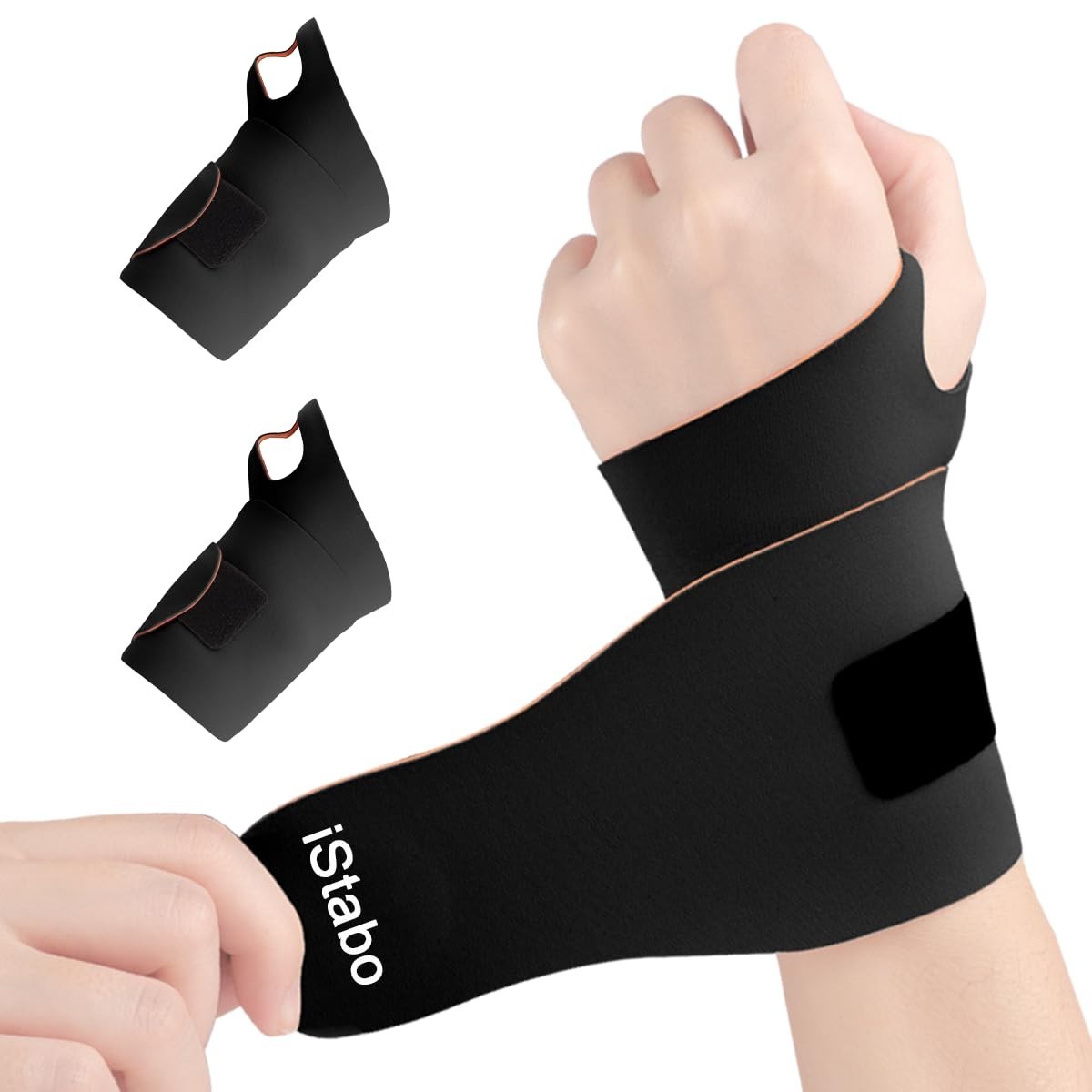 2 Pack Wrist Brace Support for Carpal Tunnel Pain Relief, Ultra Thin Elastic …