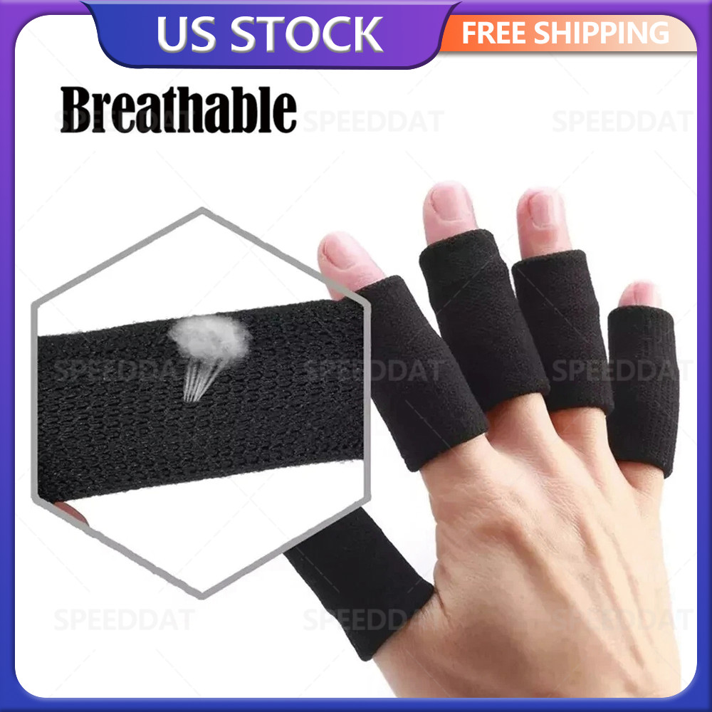 10 Pcs Finger Sleeve Compression Supports Protectors Thumb Brace Finger Sleeves