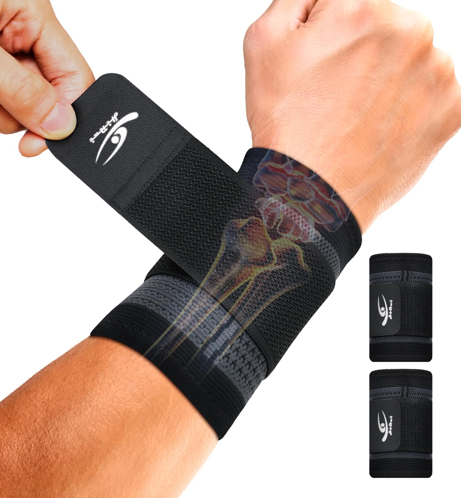 HiRui Wrist Brace Wrist Wraps Compression Wrist Strap, Wrist Support for Work…