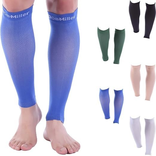 Doc Miller Calf Compression Sleeves 30-40 mmHg Blue