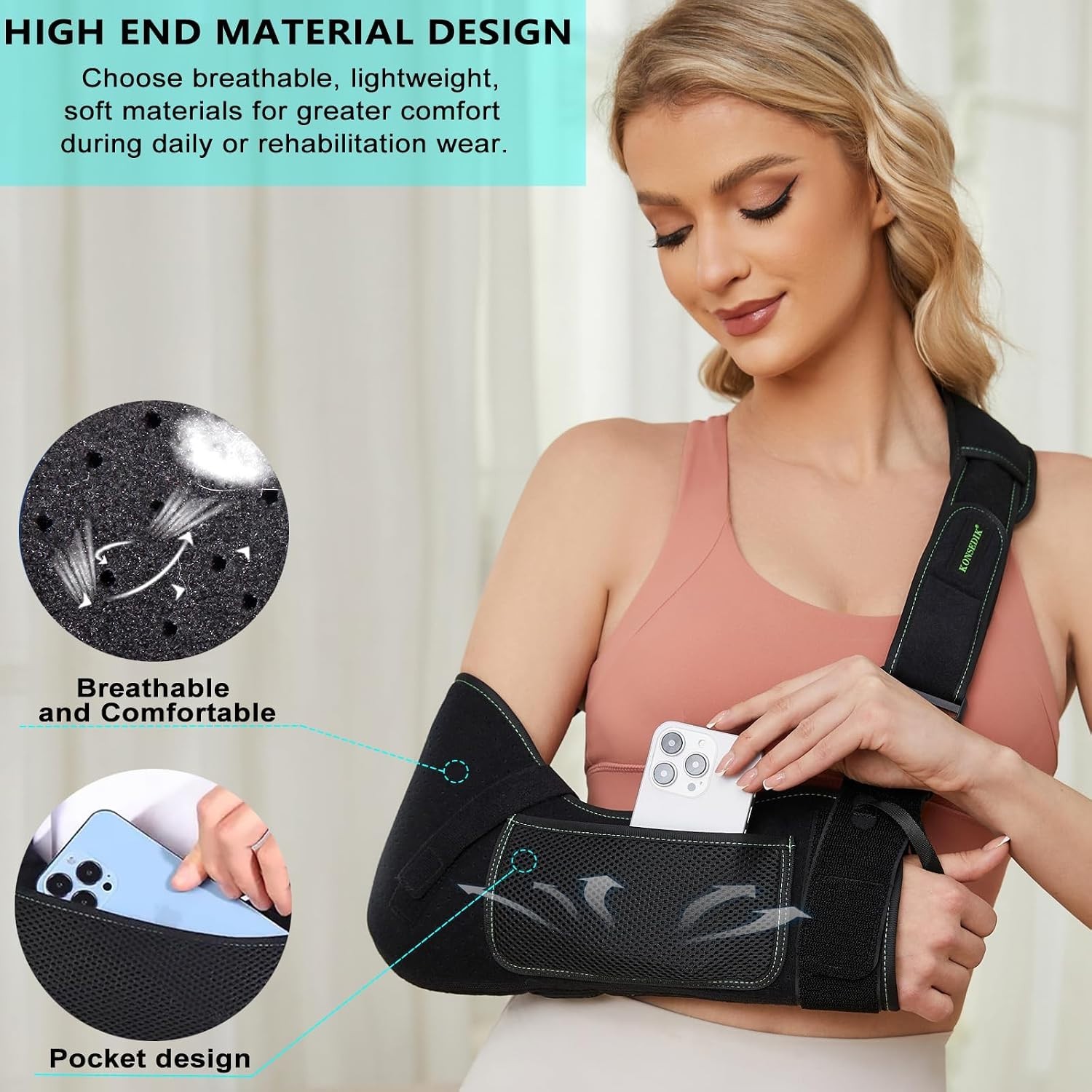 Comfort-Focused Arm Sling with Anti-Slip Design – Perfect for Rehab & Support