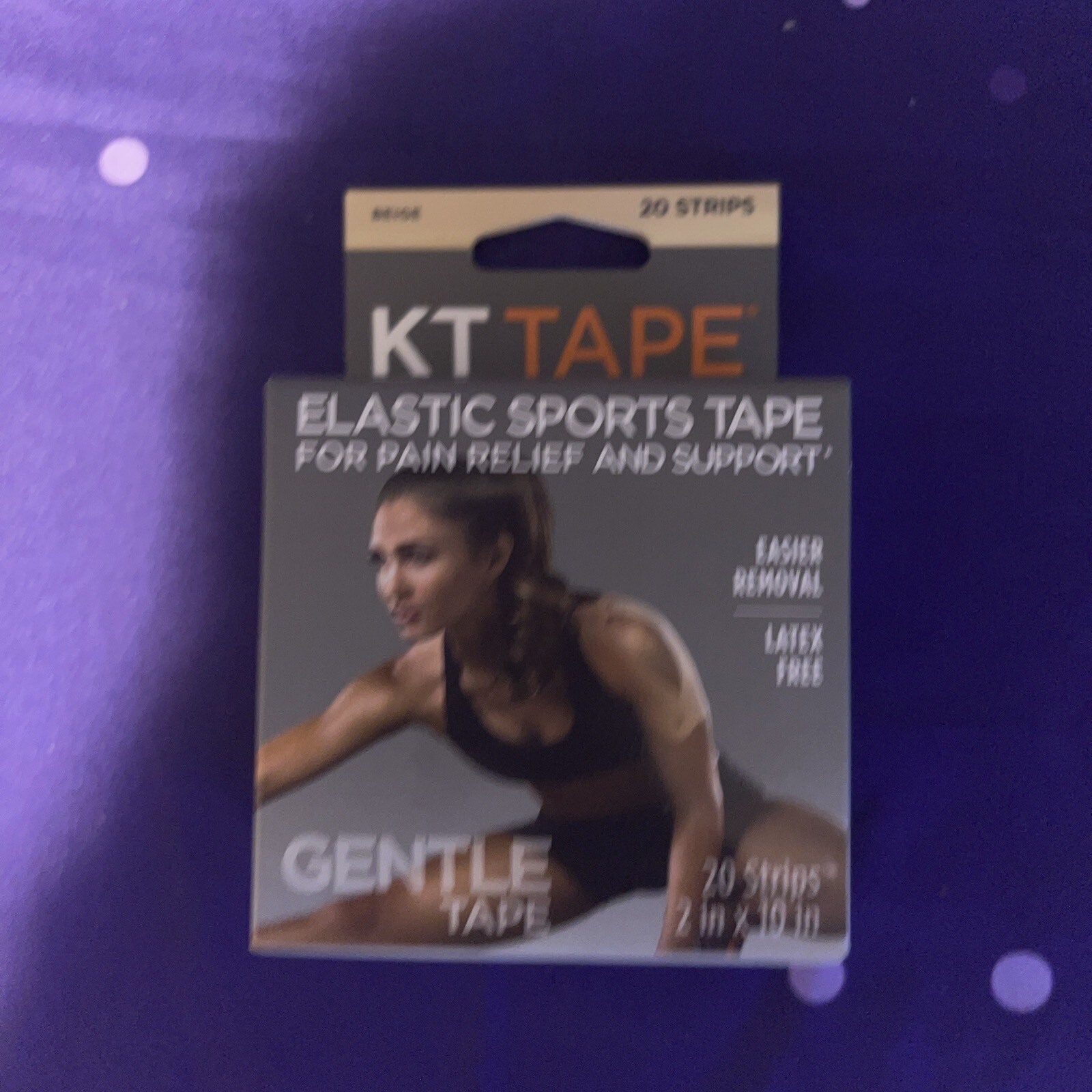 KT Tape Gentle 20 Strip 10″ Precut SG – Beige