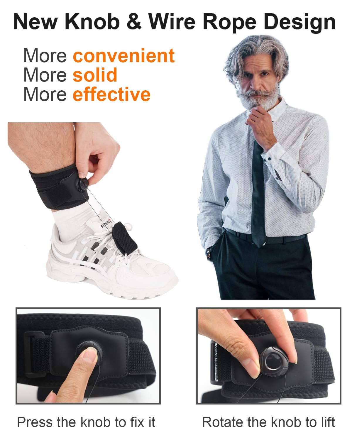 DouHeal AFO Foot Drop Brace, Improve Walking Gait, Effective Relieve Pain, Ad…