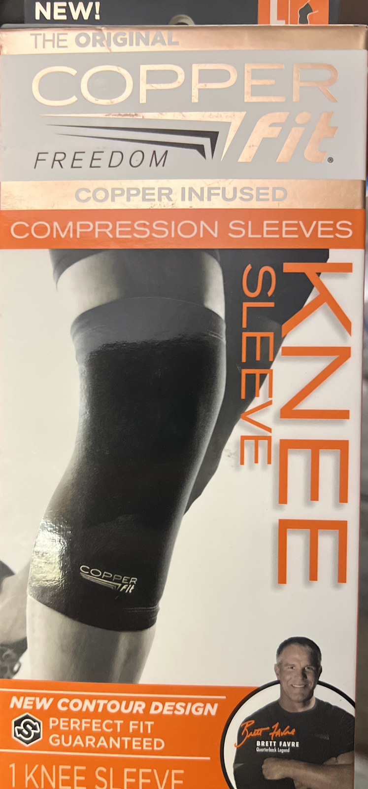 Copper Fit CF2KNLG6 Knee Compression Sleeve – Black 1 Knee Sleeve