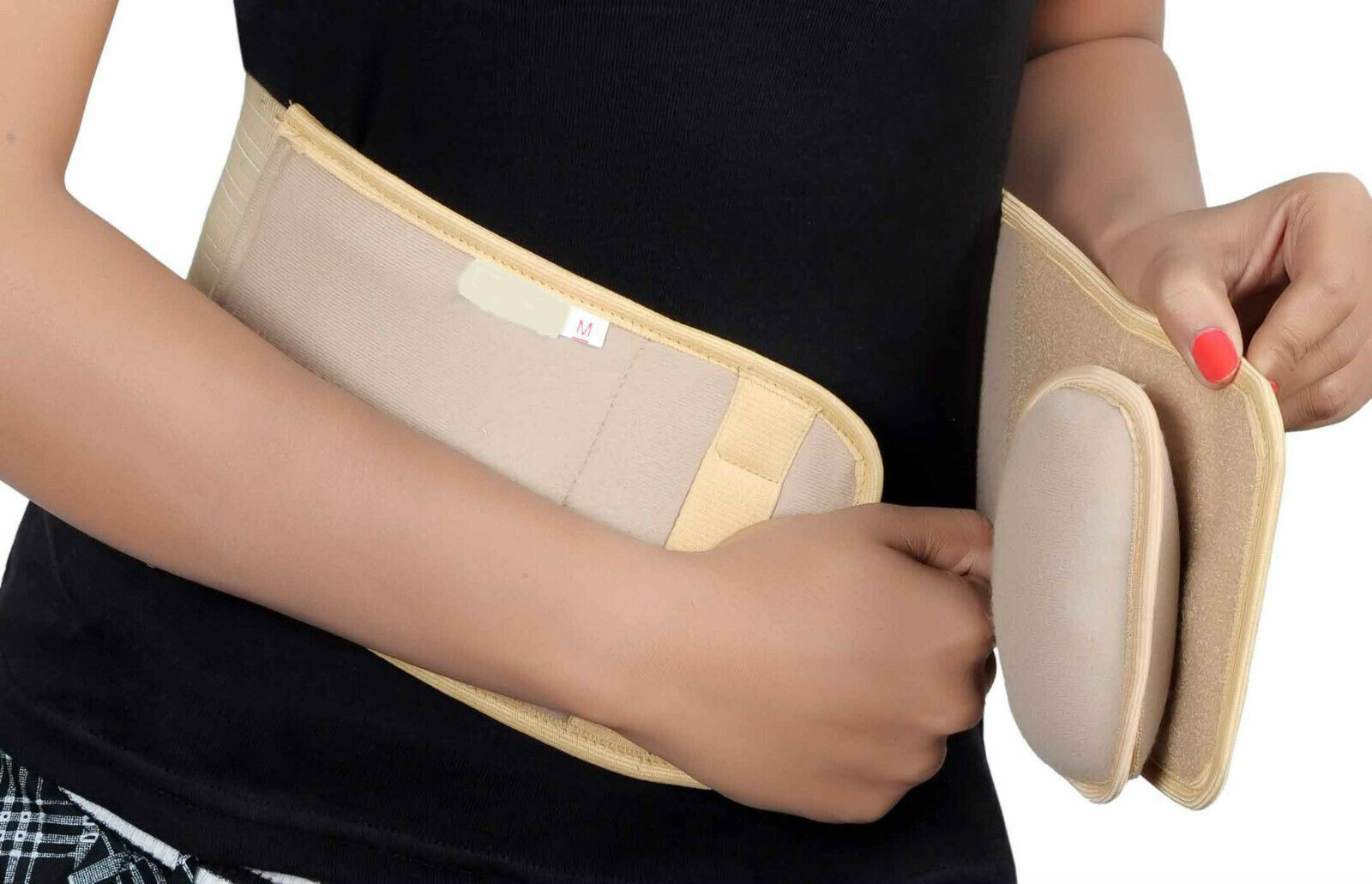 V ABDOMINAL BINDER SUPPORT HERNIA BELT Waist Support 5 INCH Adjustable Elastic