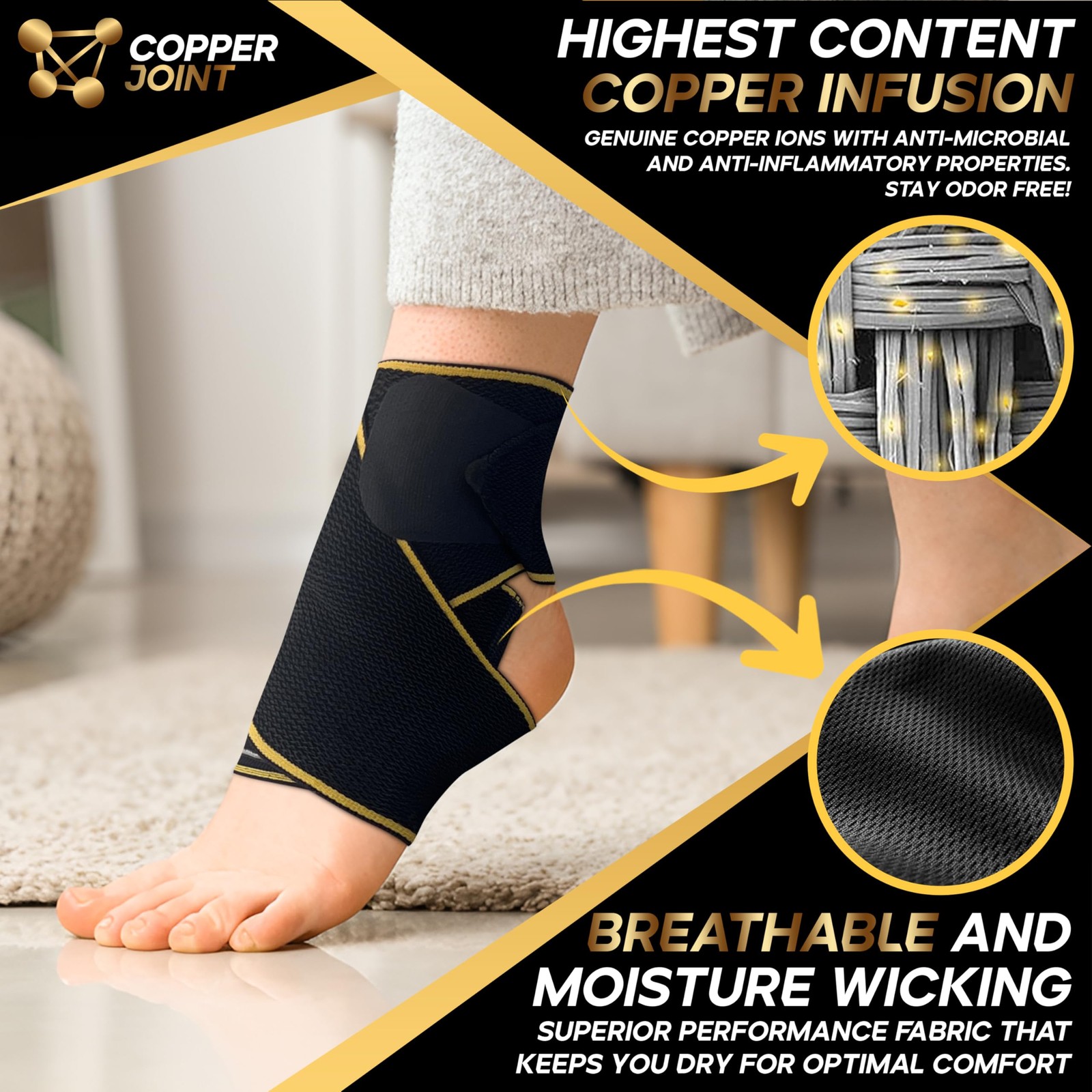 Ankle Wrap-Arch Support Brace, Achilles Tendonitis Relief, & Plantar Fasciitis