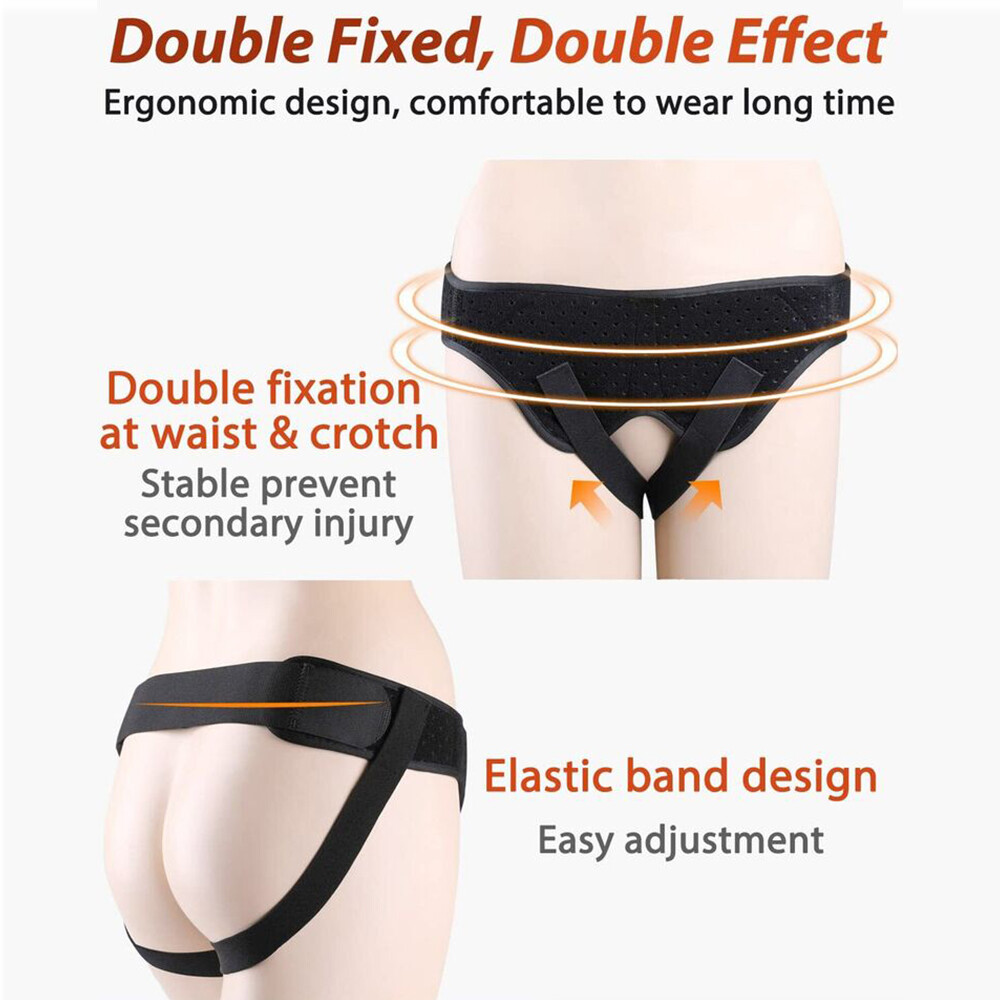 Hernia Support Unisex Double Inguinal Groin Hernia Belt Pain Relief Truss Brace