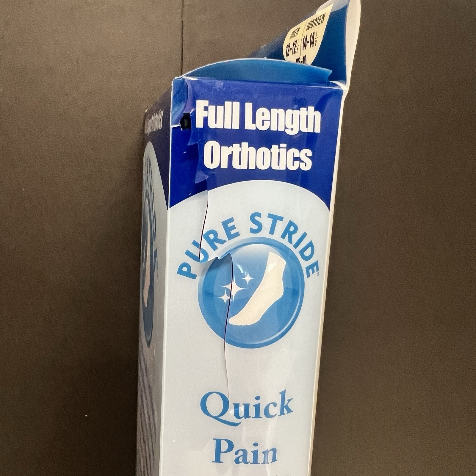 Pure Stride Full Length Orthotics Four Layer Comfort Men 12 12.5 Women 14 14.5