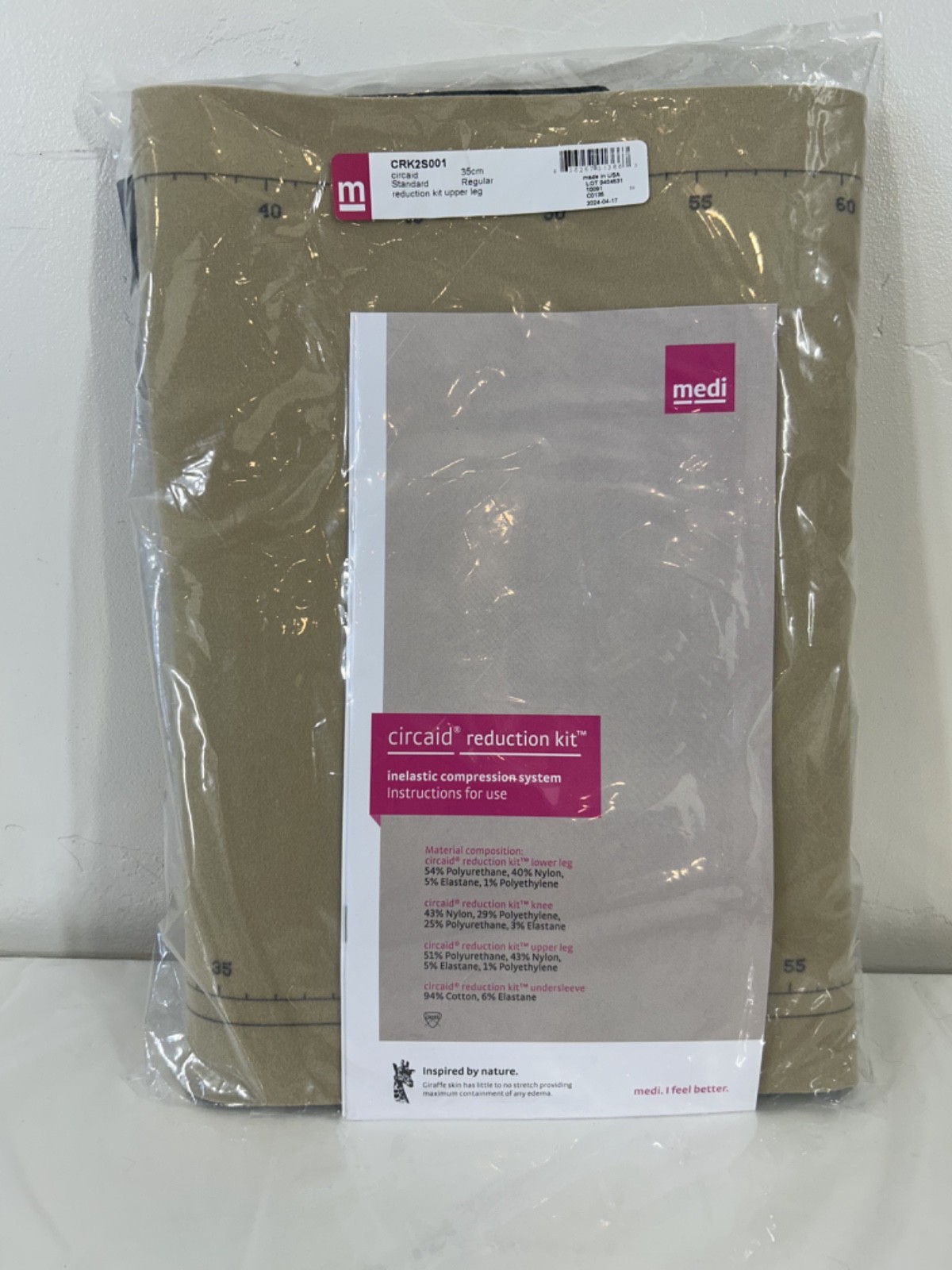 NEW Circaid Upper Leg Regular Reduction Kit Inelastic Compression 35cm CRK2S001