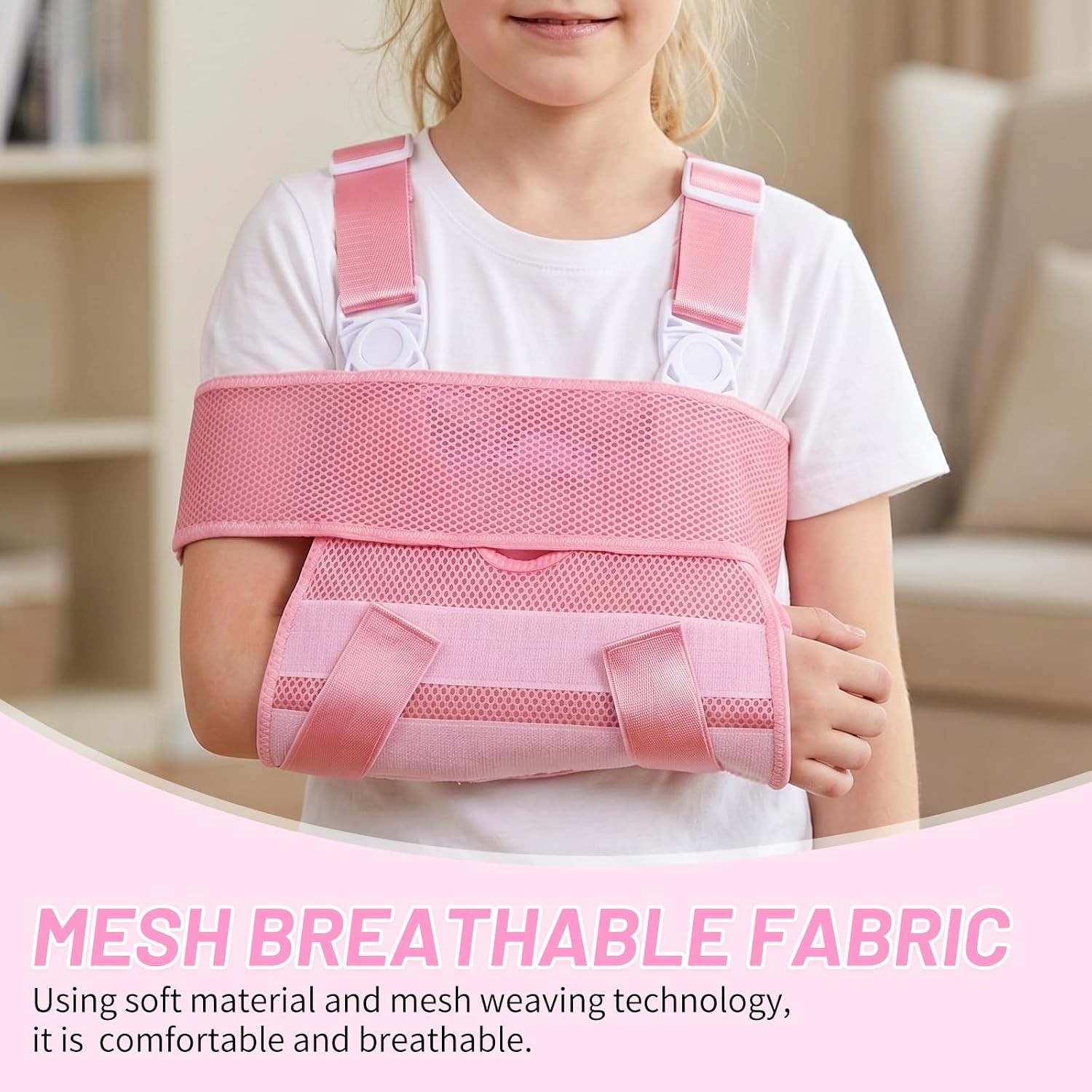 Kids Upper Extremity Sling, Breathable & Comfort Arm Sling Shoulder Immobilizer