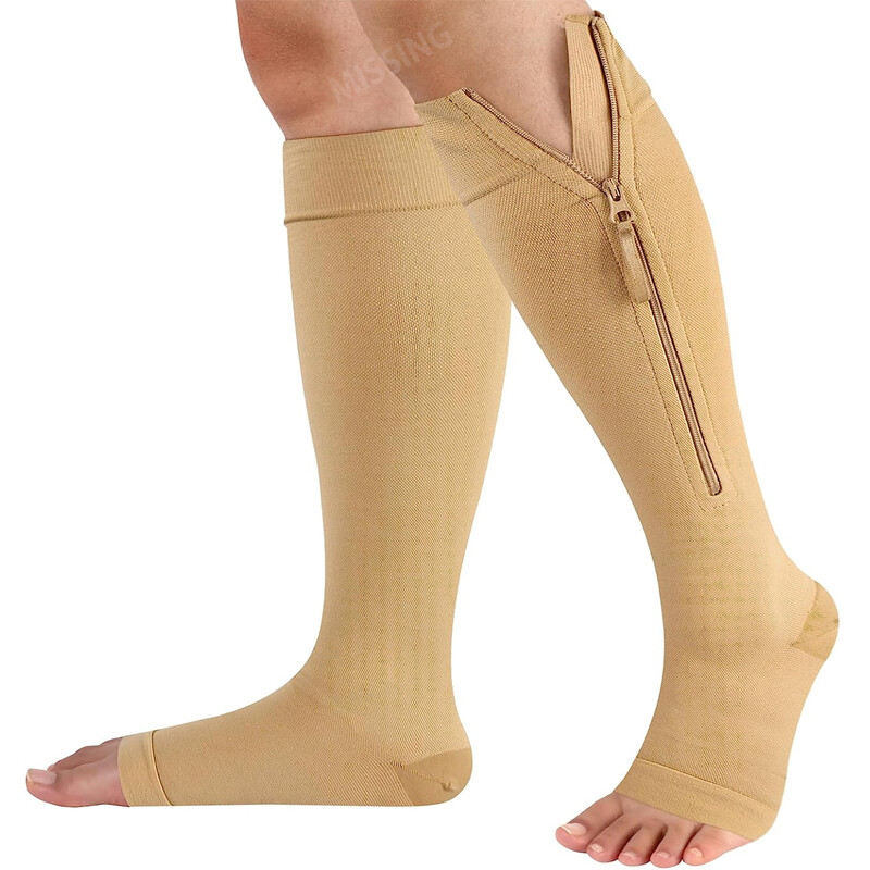 Men & Women Knee High Compression Socks Work Running Travel Flight Socks Sports
