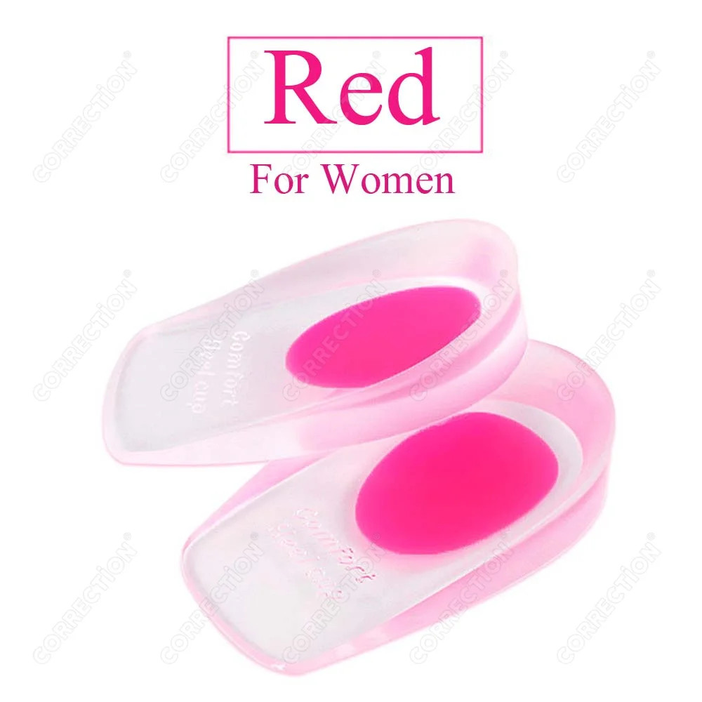 Soft Silicone Gel Insoles for Heel Spurs Pain Foot Cushion Foot Massa
