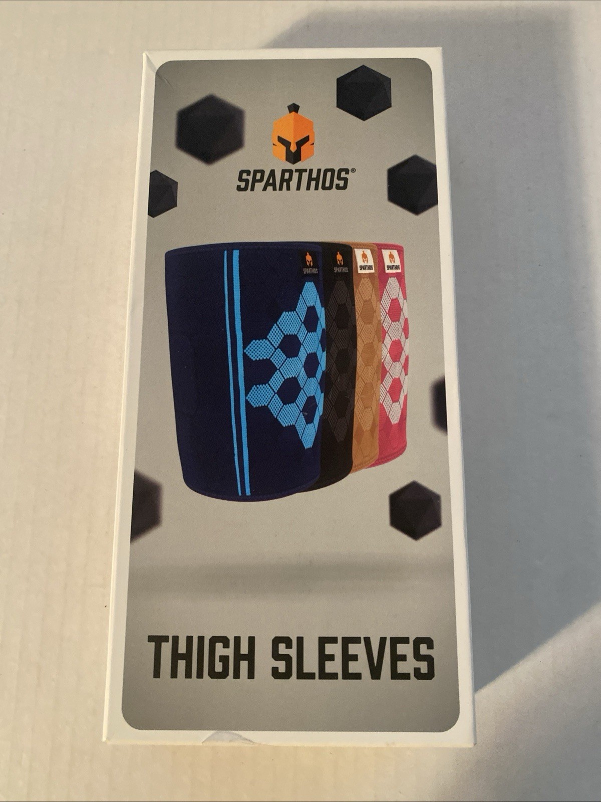 Sparthos Thigh Compression Sleeves Quad and Hamstring Support Size L Black (A2)
