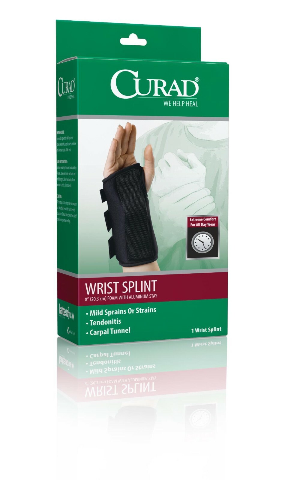 CURAD Wrist and Forearm Splint with Abducted Thumb – Medium Left Arm Hand