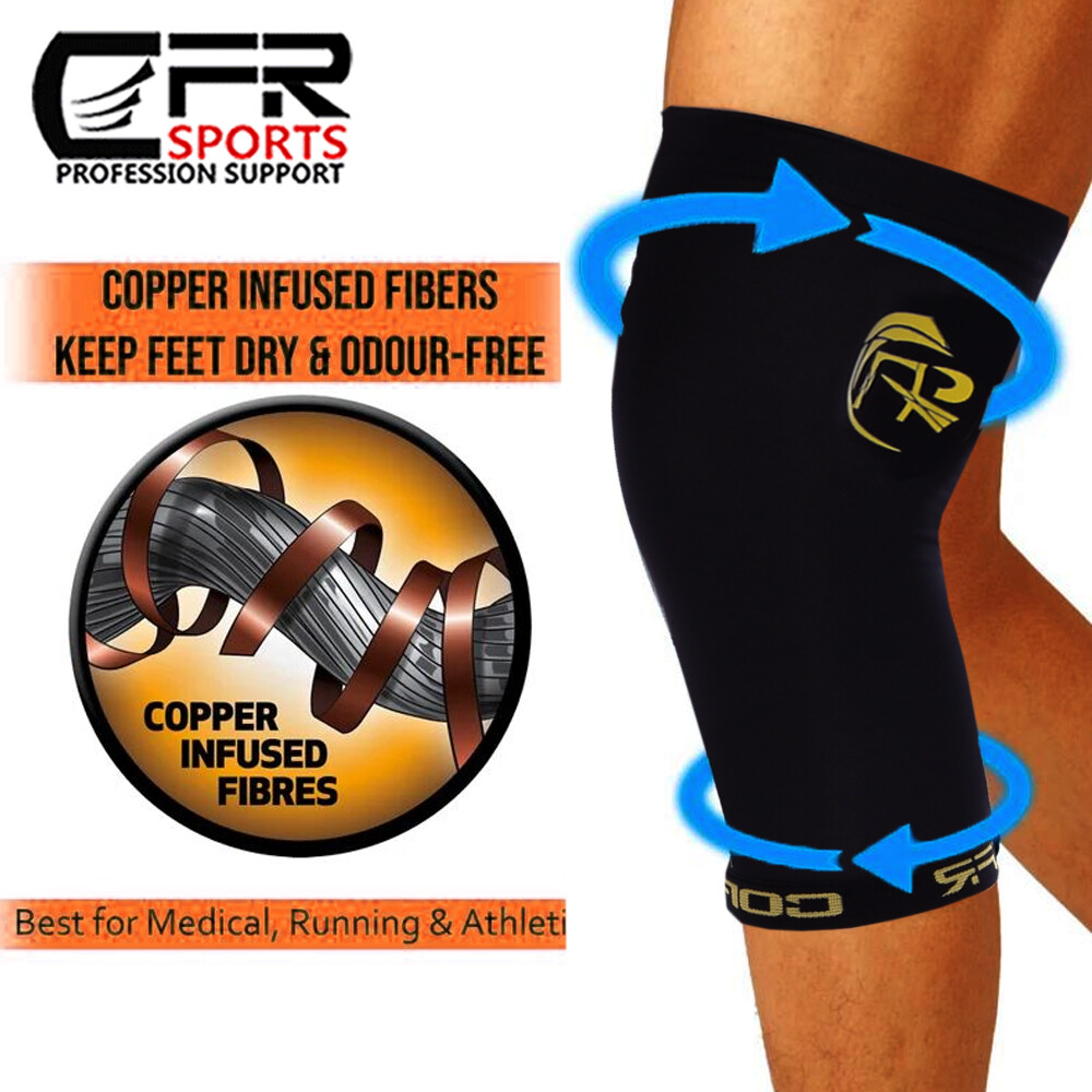 Copper Knee Support Sport Brace Compression Sleeve Arthritis Joint Pain Runners