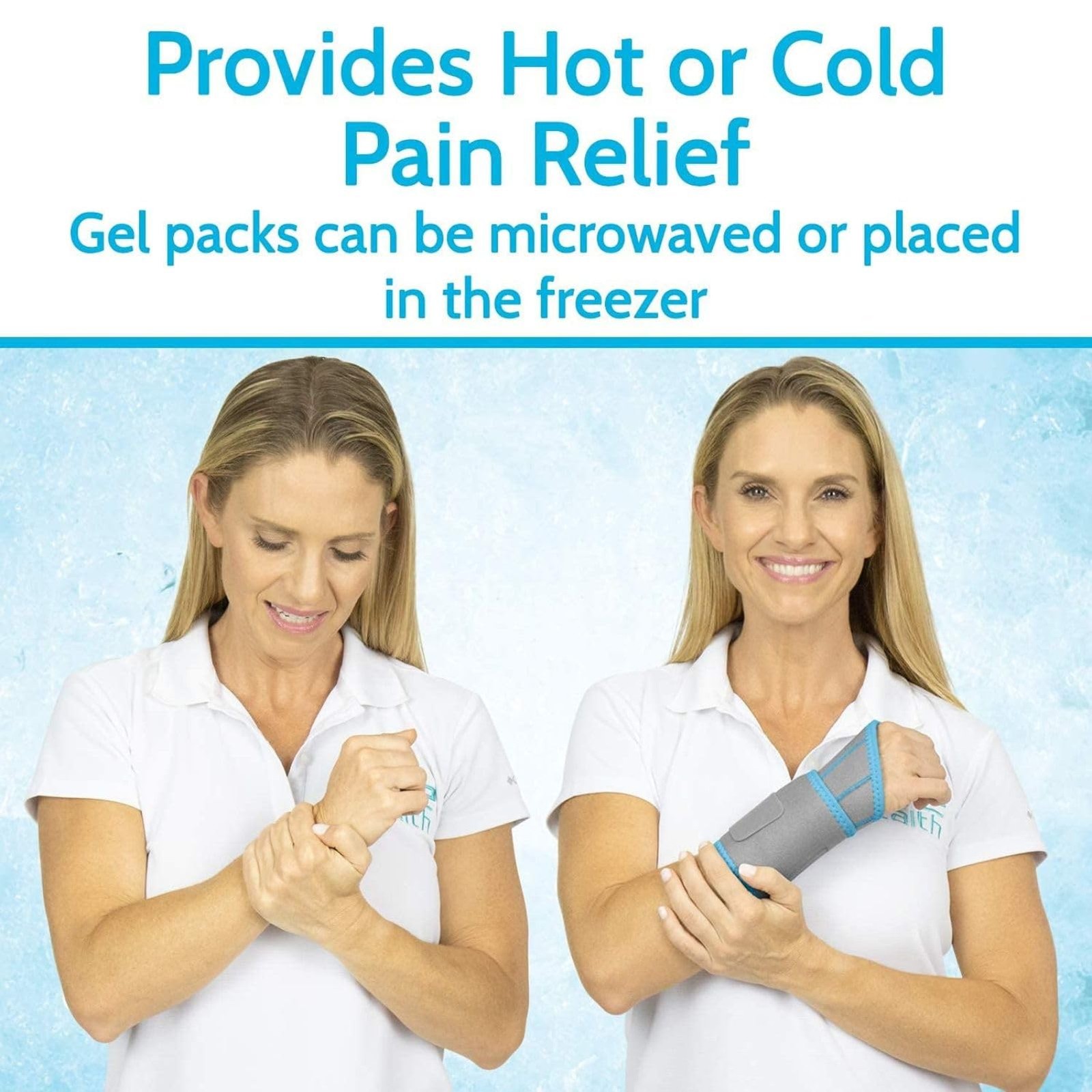 Wrist Ice Pack Wrap – Refreezable Gel Compression Support