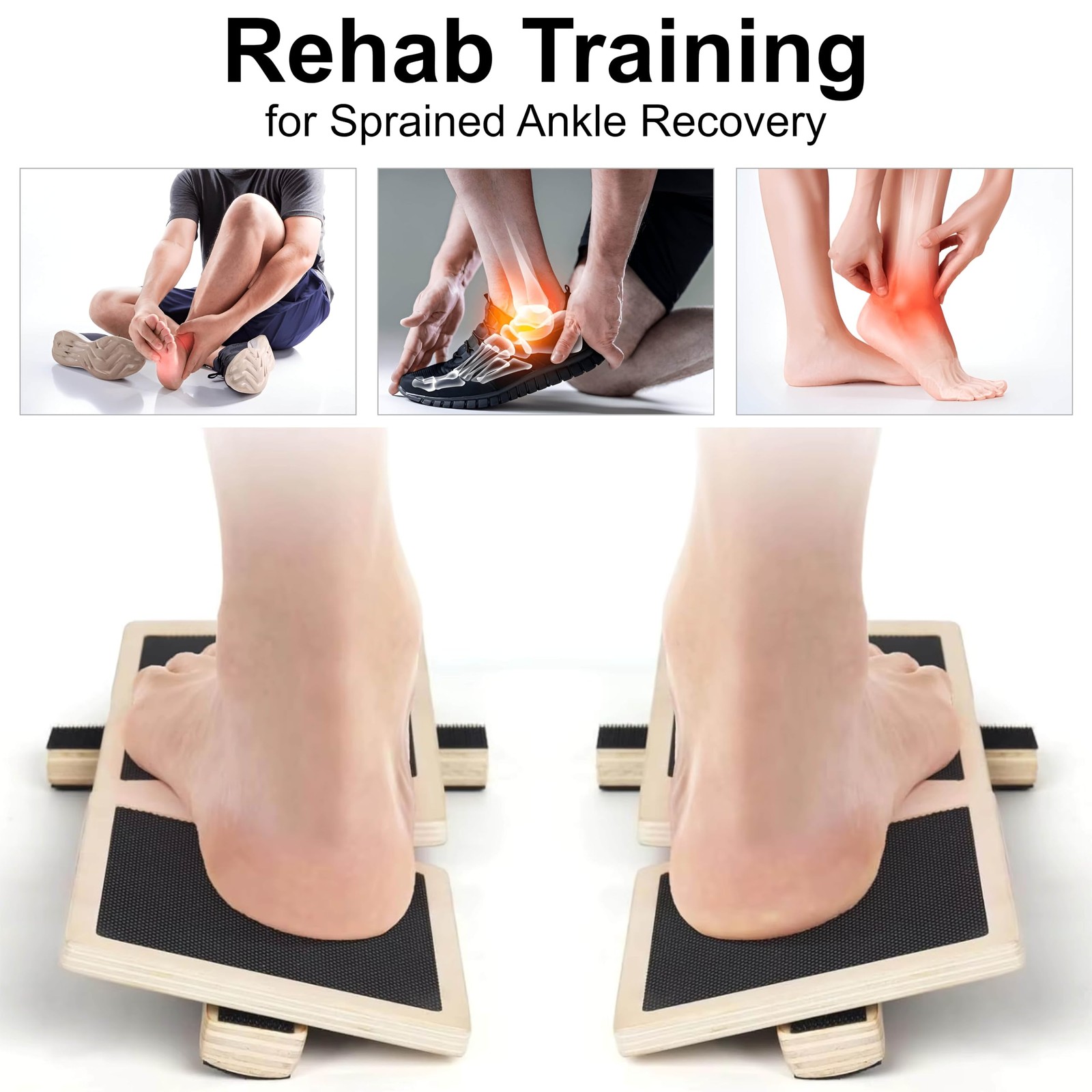 Ankle Balance Board for Physical Therapy & Recovery – Foot & Small, Black