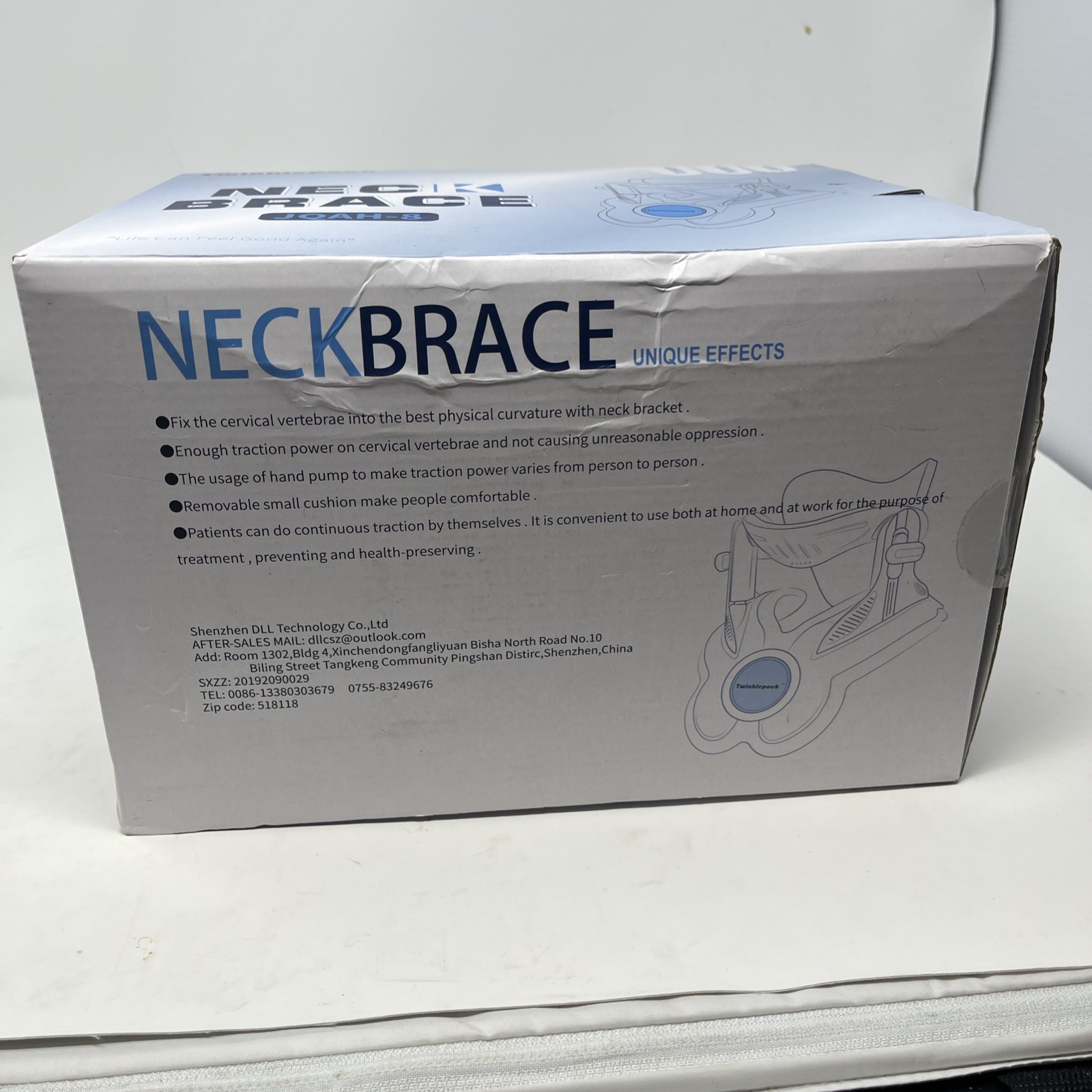 Neck Brace Twinklepoch Cervical Traction Device Brace Adjustable HandPump JQAH-8